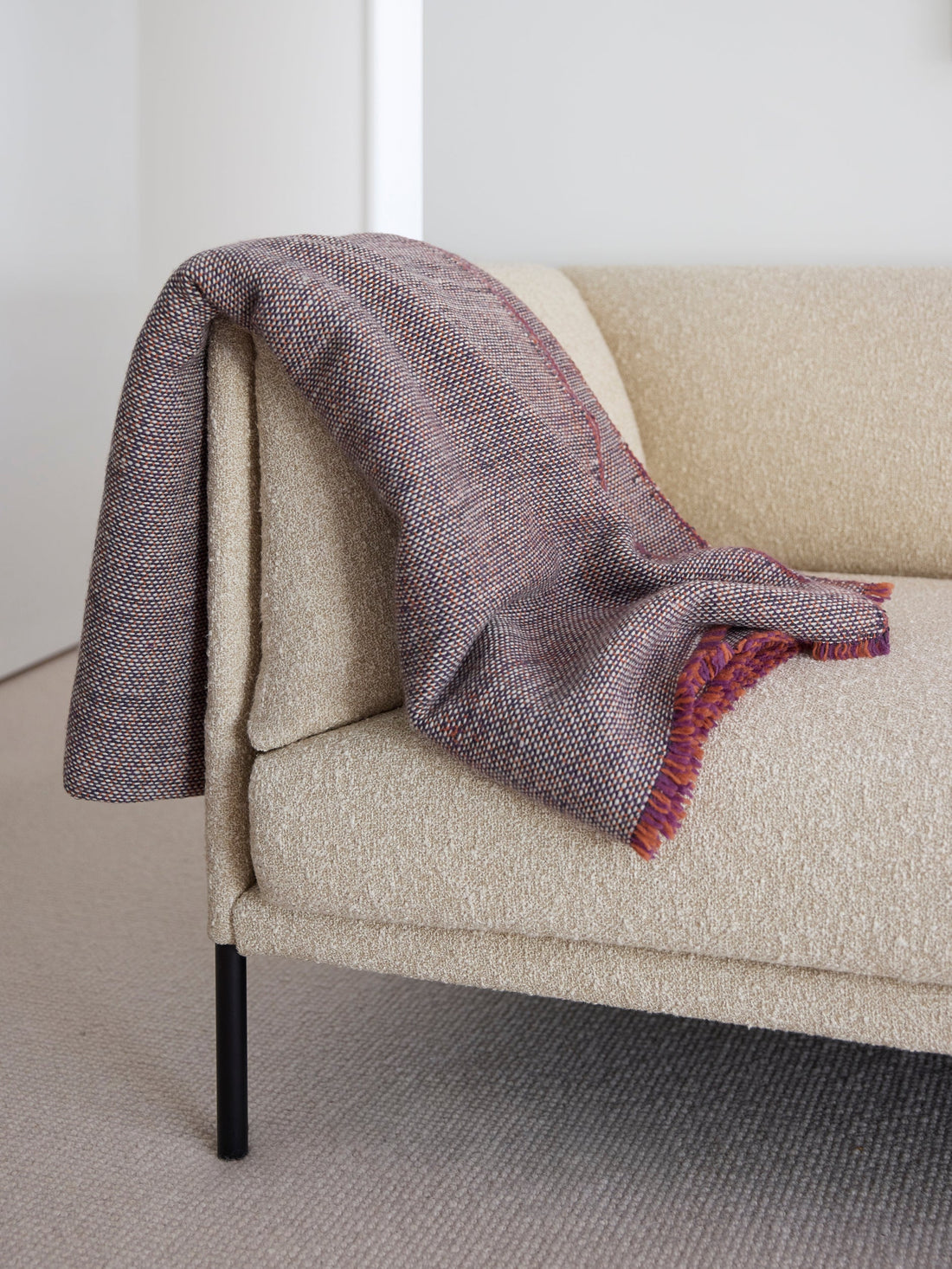 Misto Blanket Navy/Persimmon / 160x210cm
