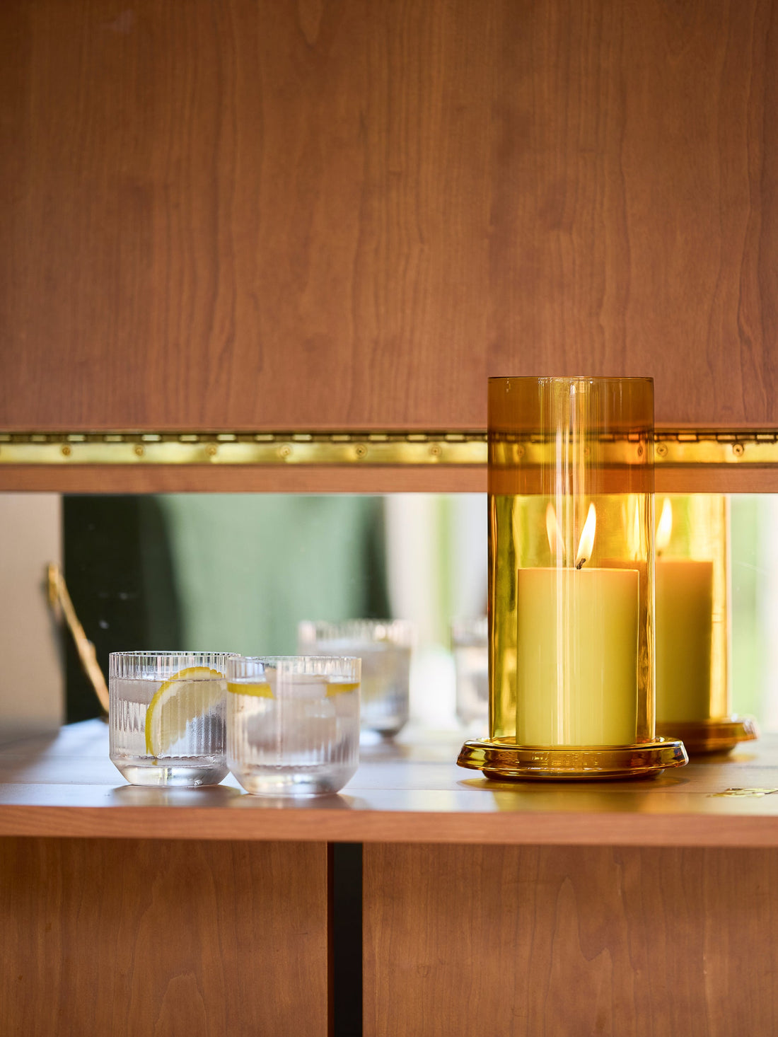 Cascade Hurricane Lamp Honey / Large
