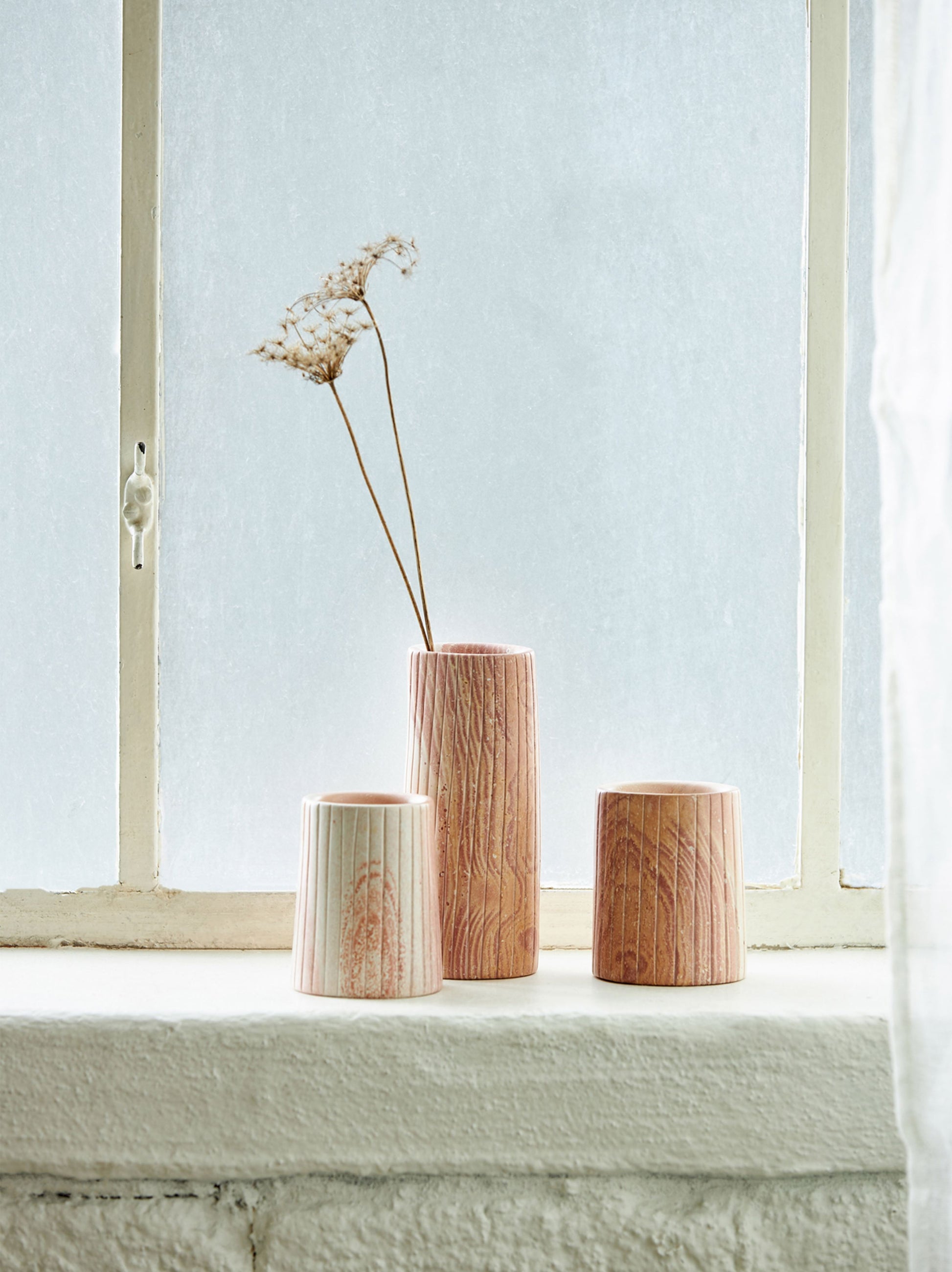 Asili x Citta Etch Soapstone Vessel Pink / Small