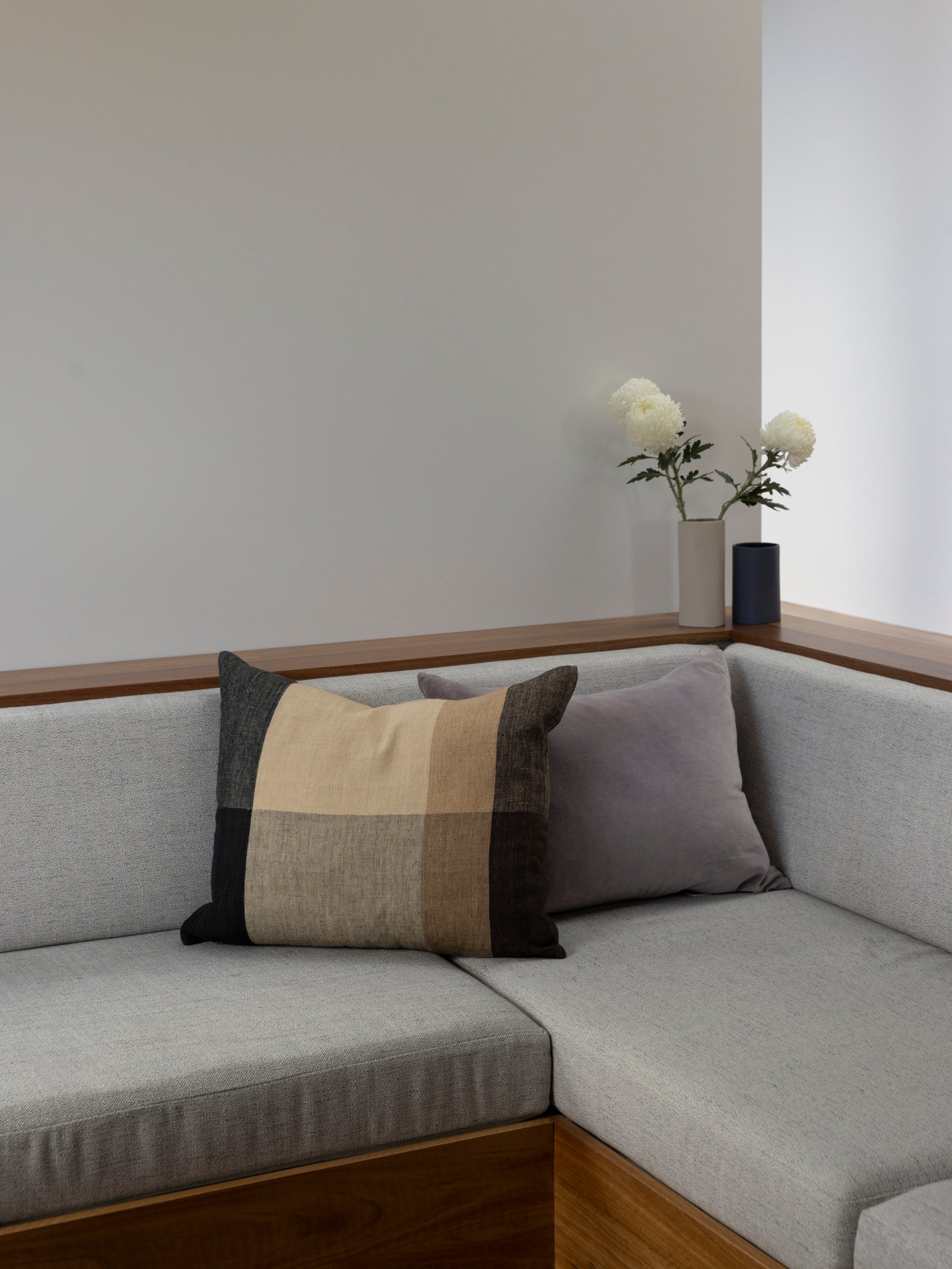Morandi Handwoven Linen Cushion Cover Multi / 55x45cm