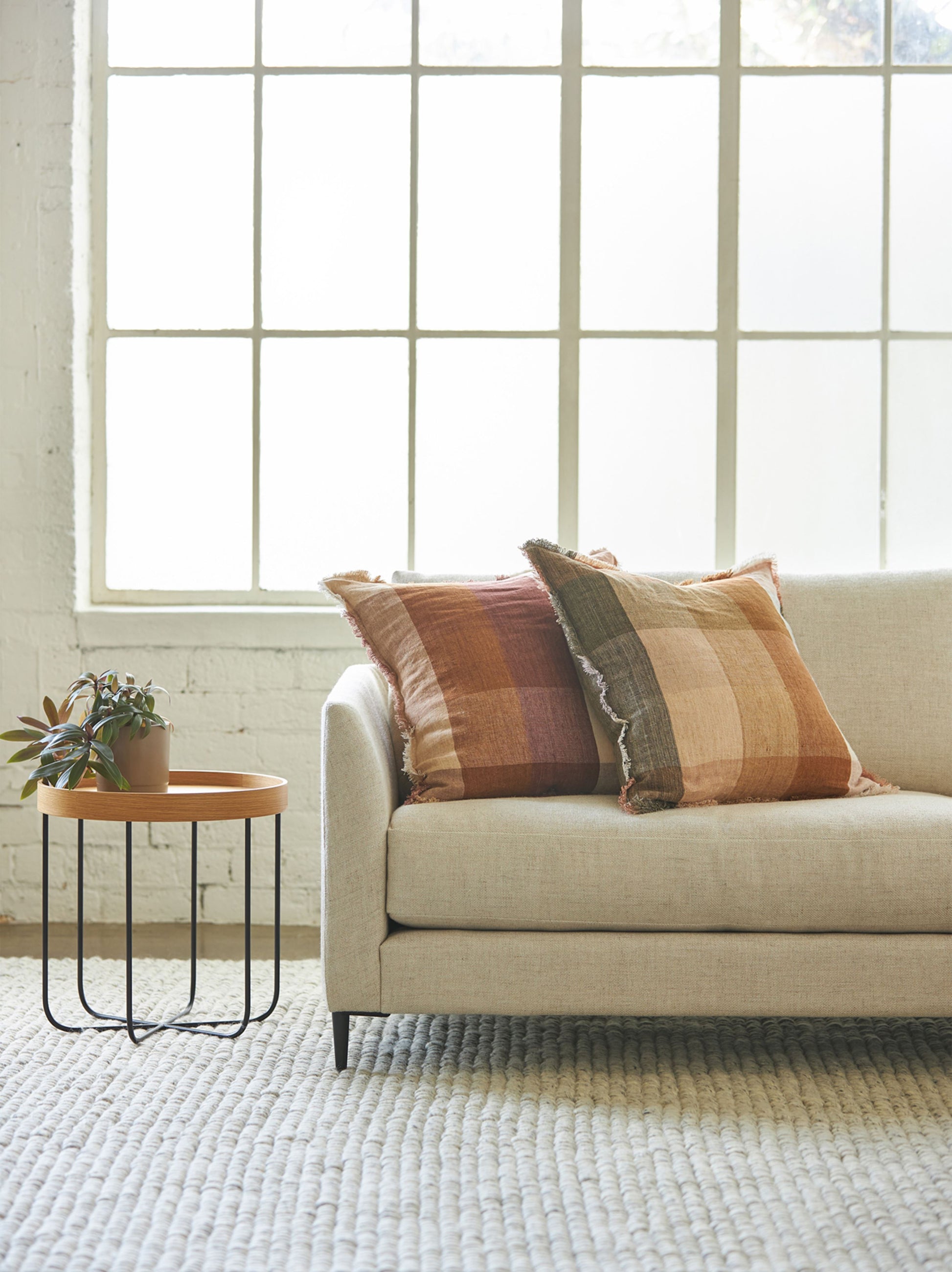 Casa Linen Cushion Cover Rose/Multi / 55x55cm