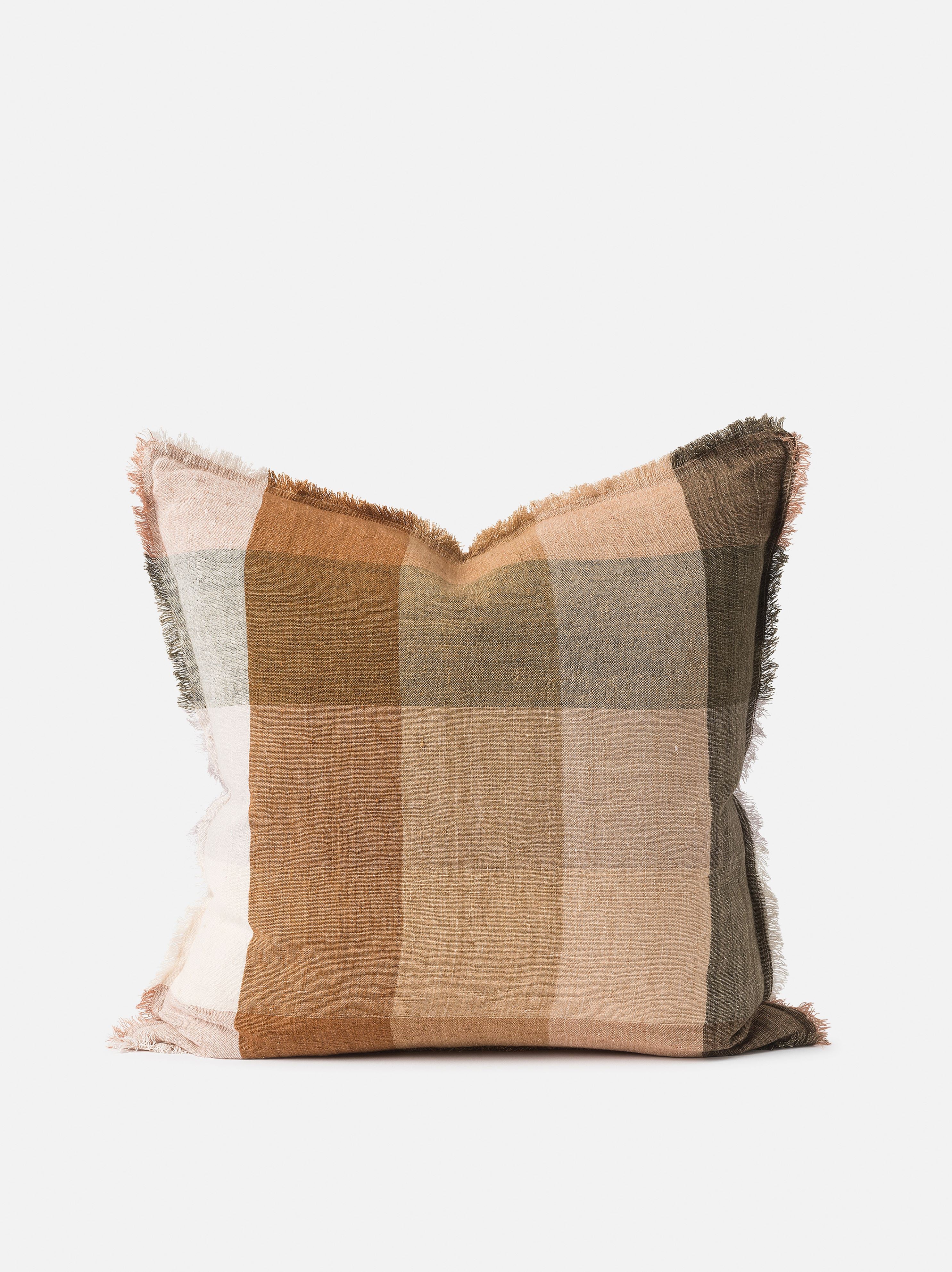 Casa Linen Cushion Cover Pickle/Multi / 55x55cm