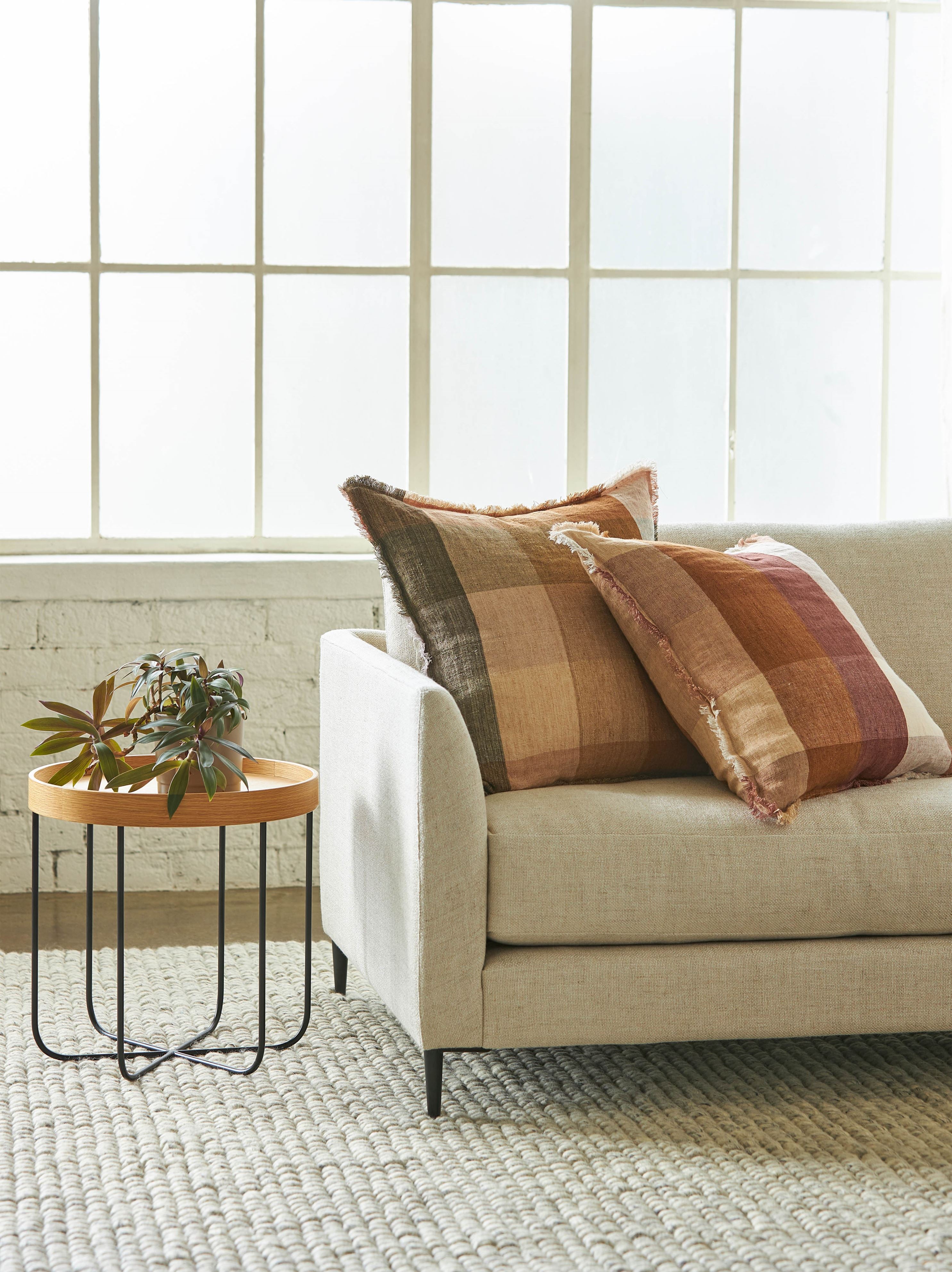 Casa Linen Cushion Cover Pickle/Multi / 55x55cm
