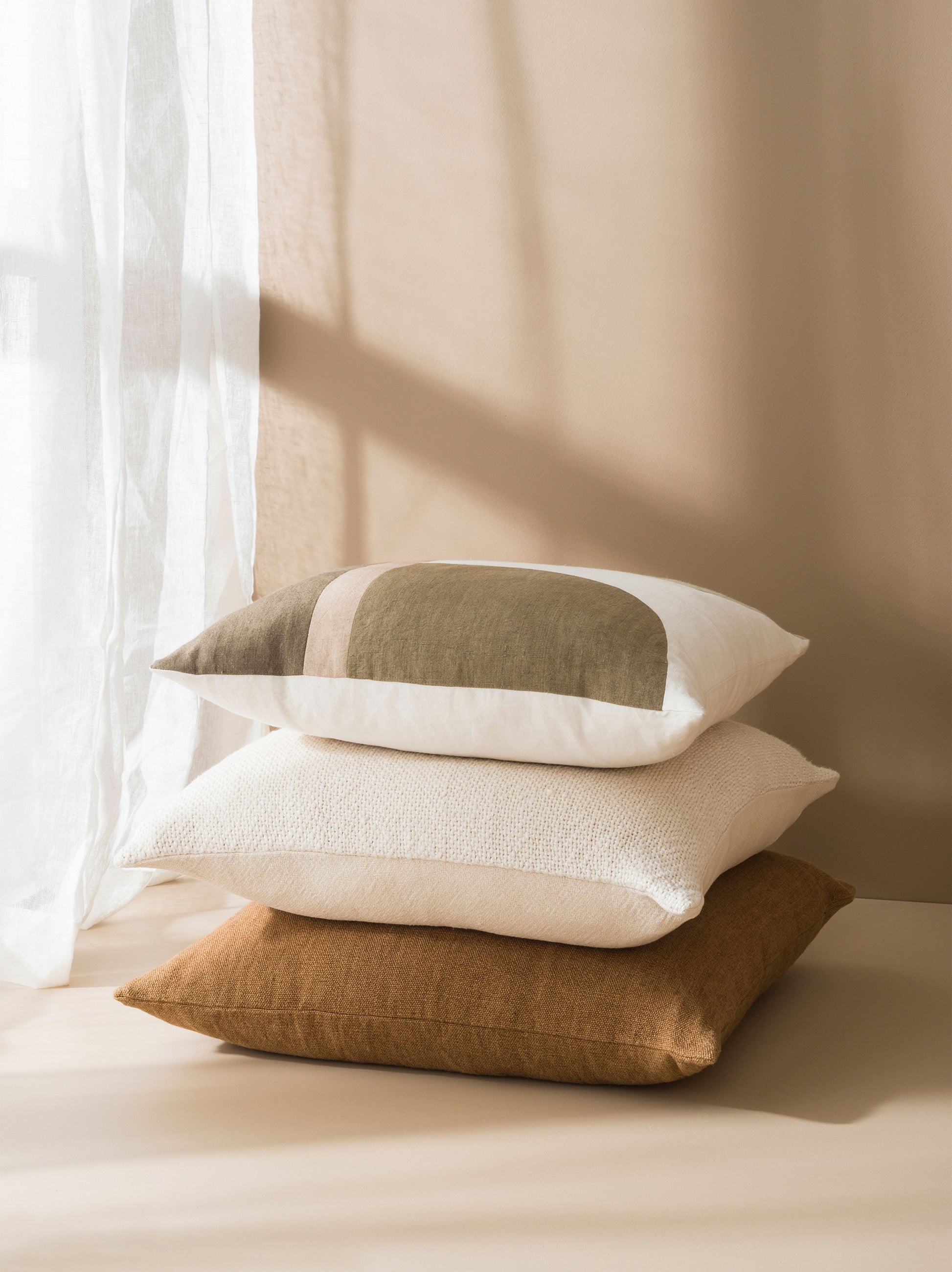 Villa Linen Cushion Cover Chalk / 55x55cm