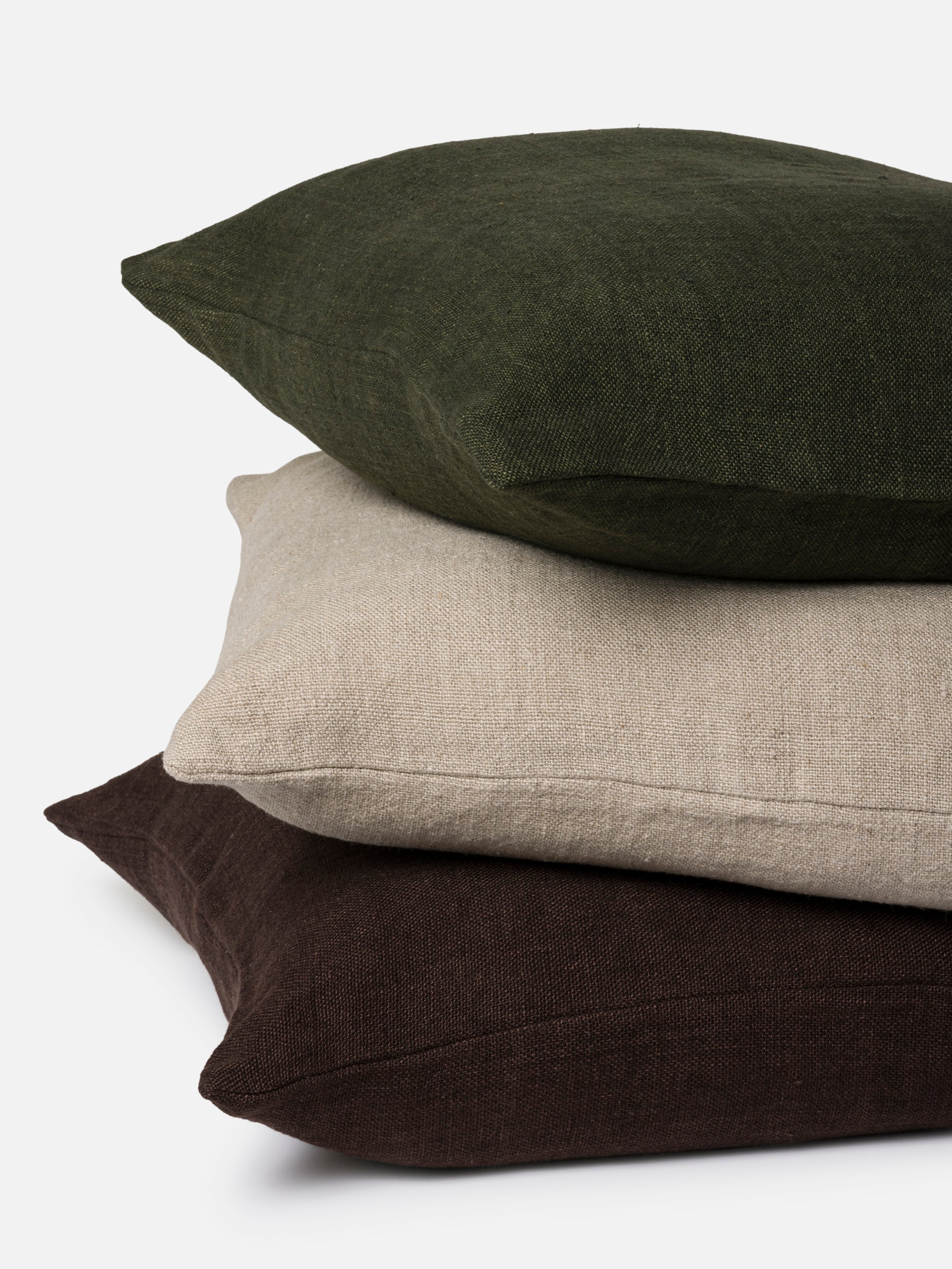 Heavy Linen Cushion Cover Clay / 55x55cm