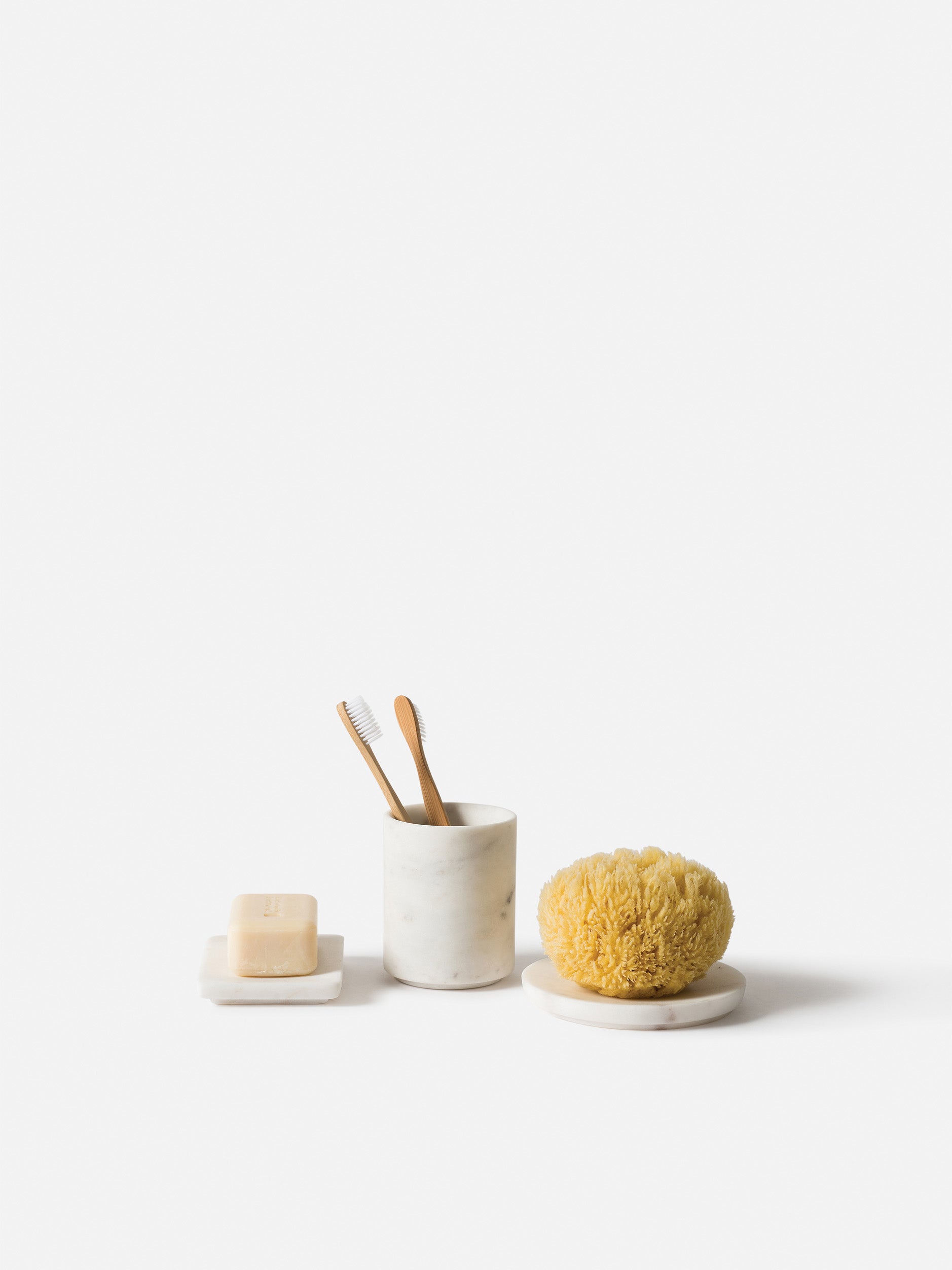 Marble Toothbrush Holder White / One Size