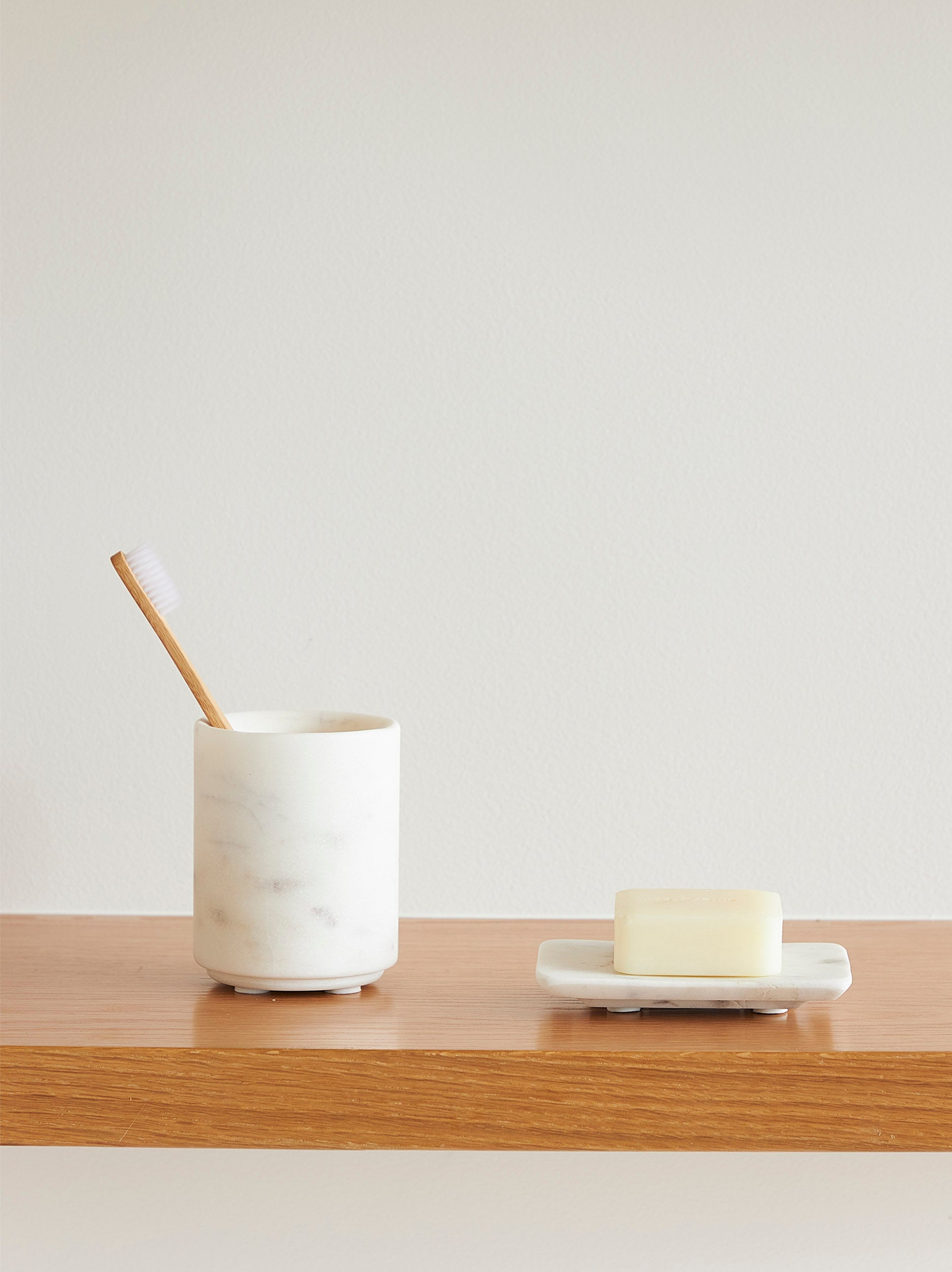 Marble Rectangle Soap Dish White / One Size