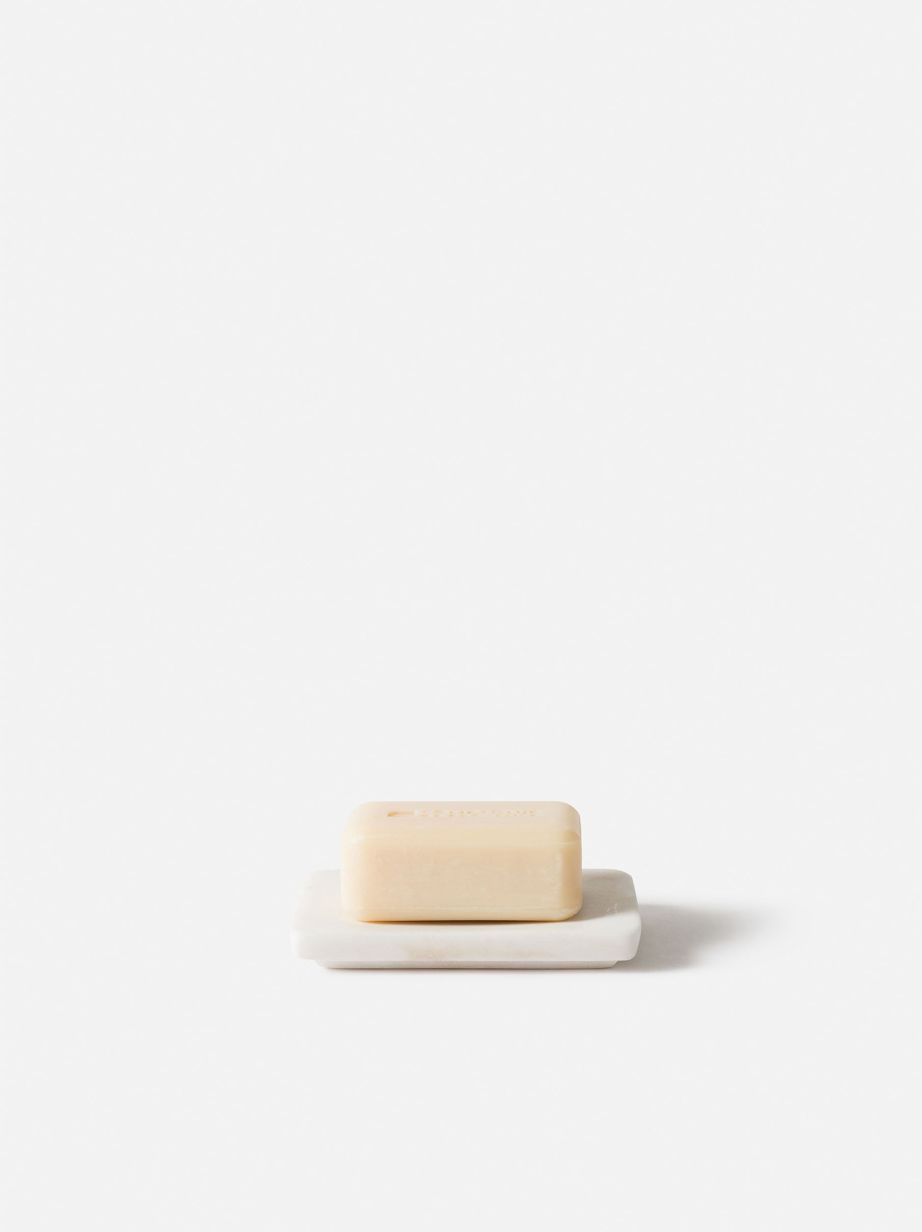 Marble Rectangle Soap Dish White / One Size