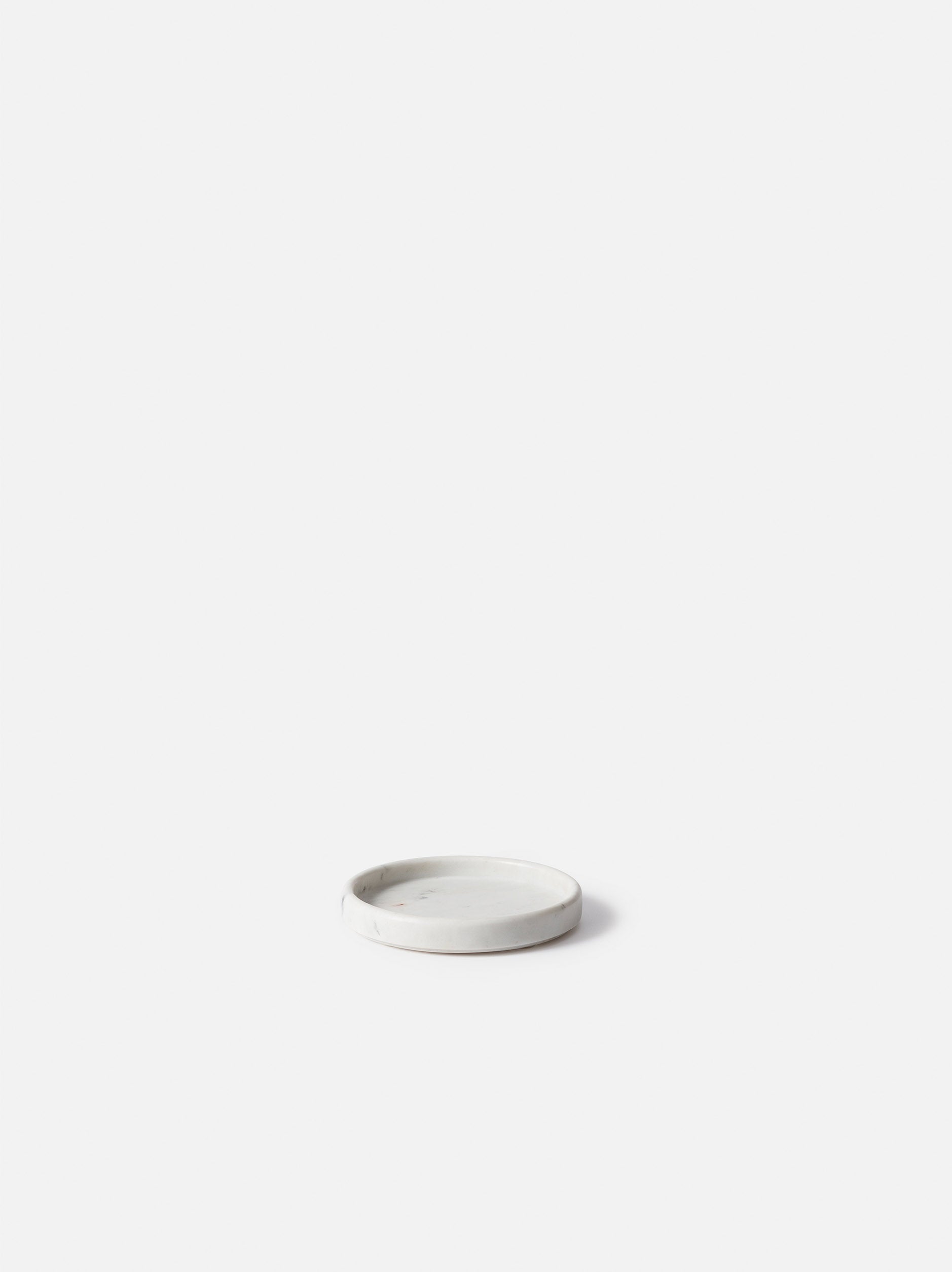 Marble Round Tray White / Small
