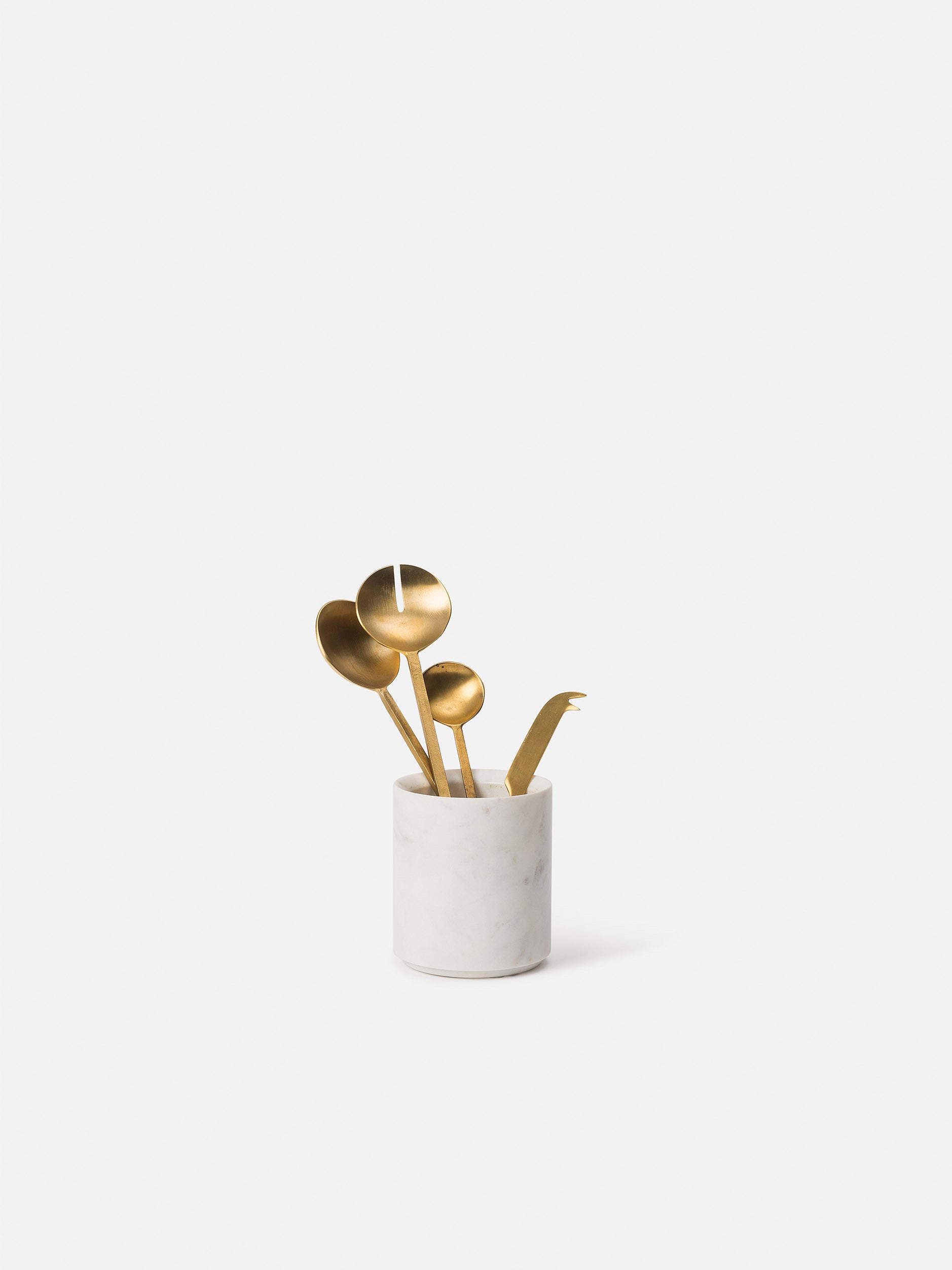 Marble Utensil Holder White / Large
