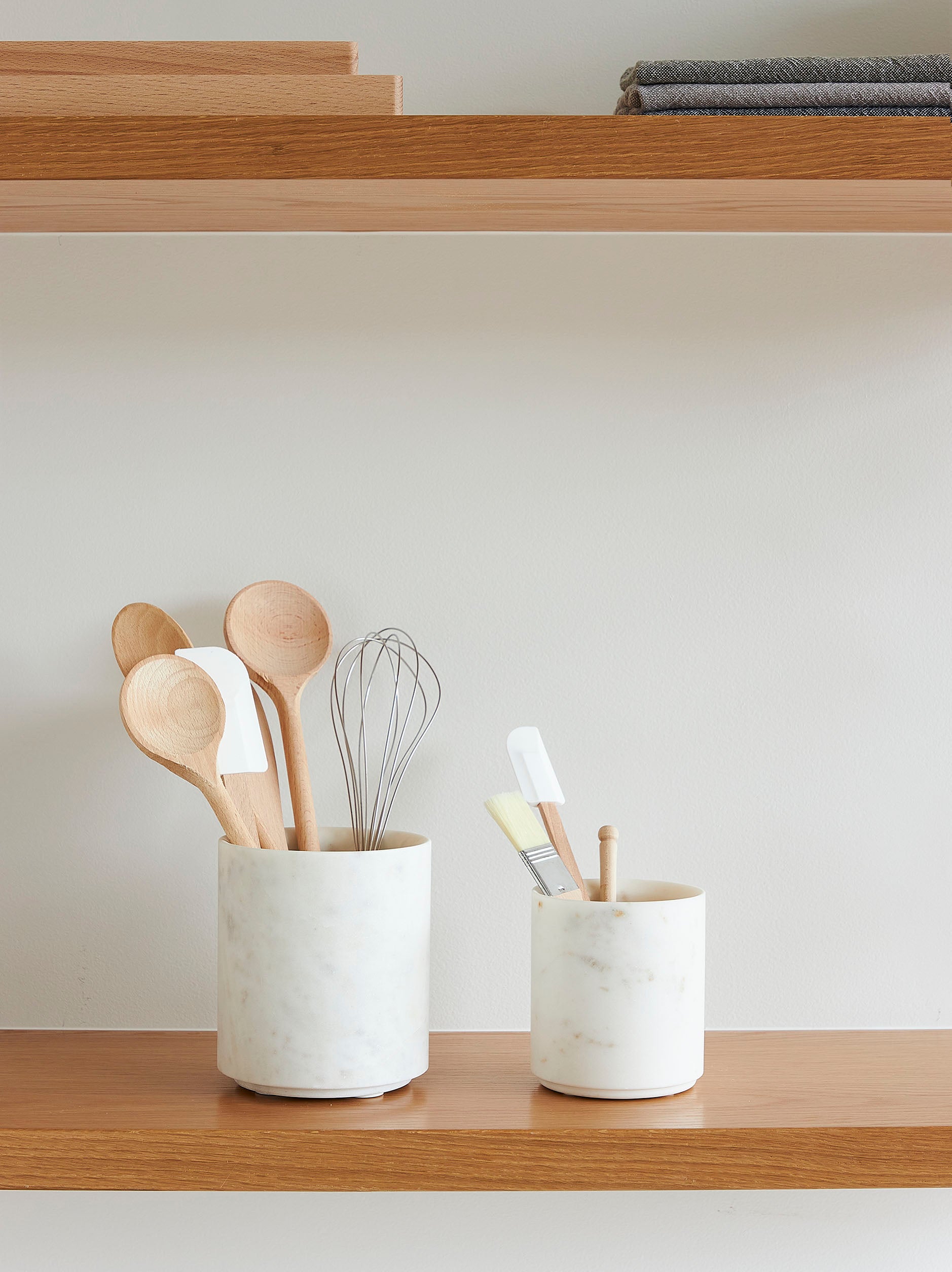 Marble Utensil Holder White / Small