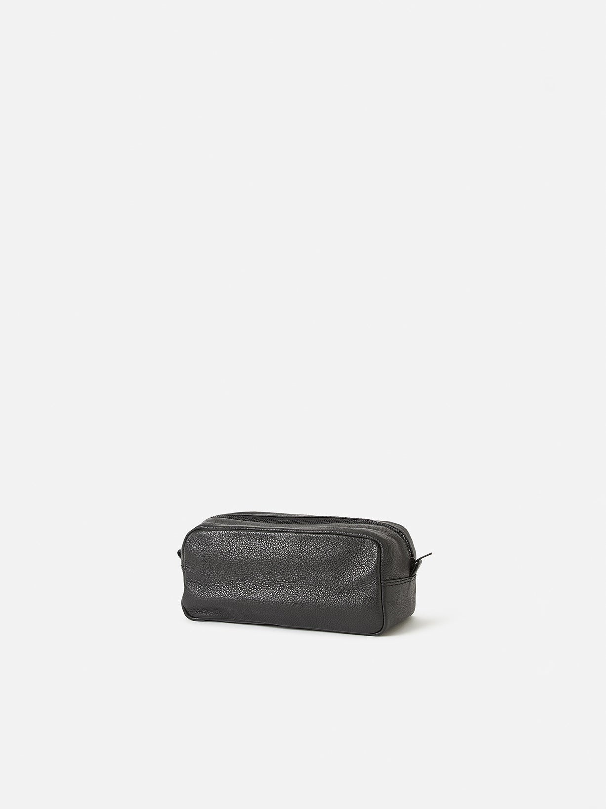 Marlo Leather Wash Bag Black / Small