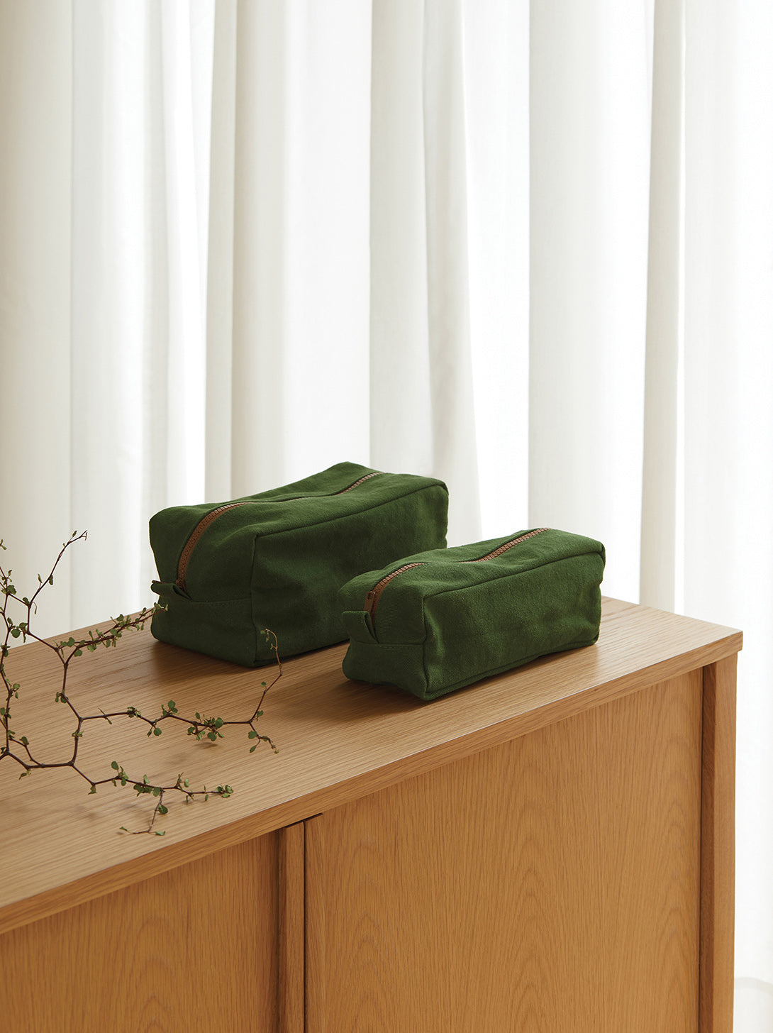 Marlo Contrast Wash Bag Spirulina/Masala / Large