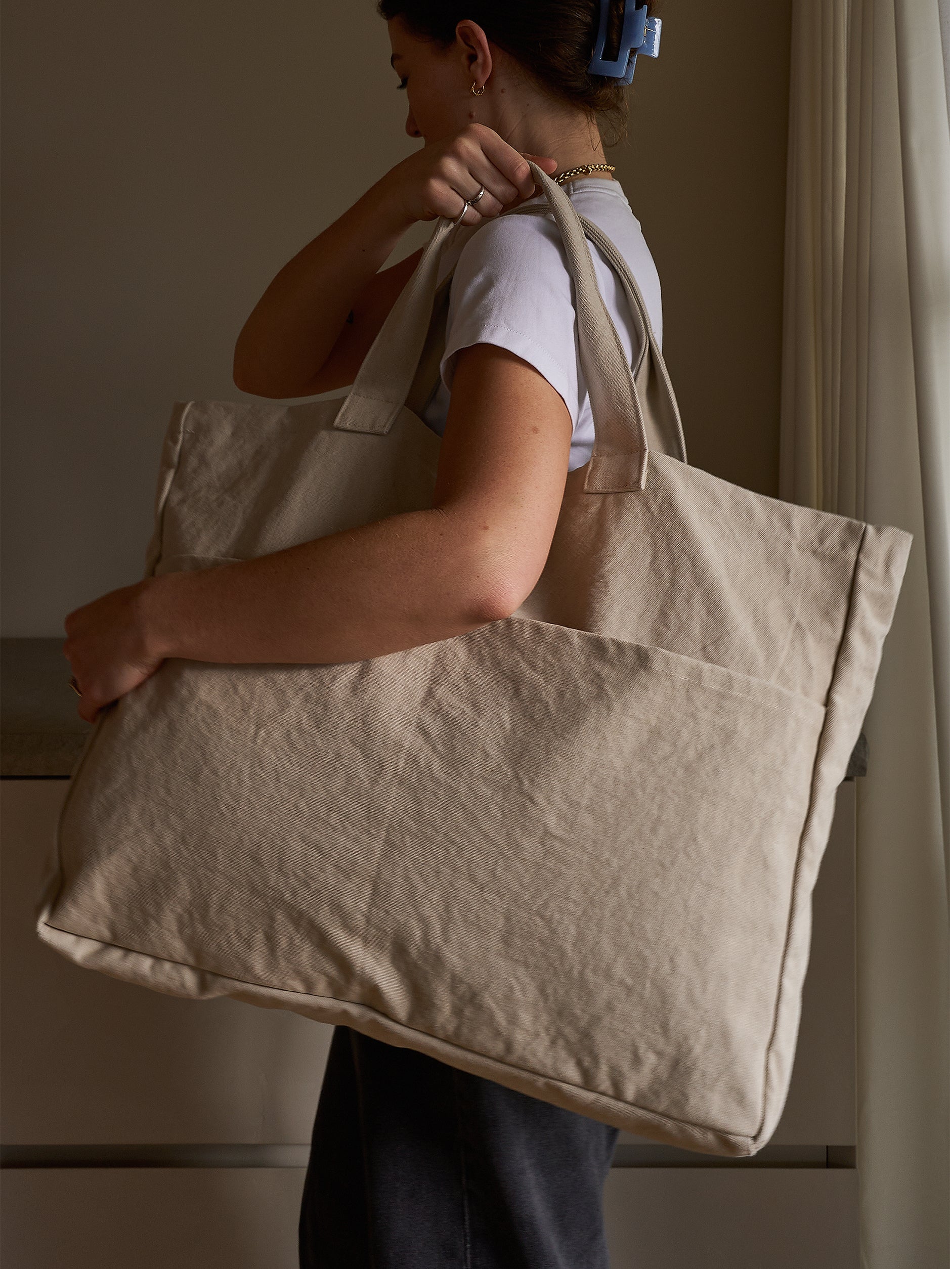Oversized Carryall Bag Oat / One Size