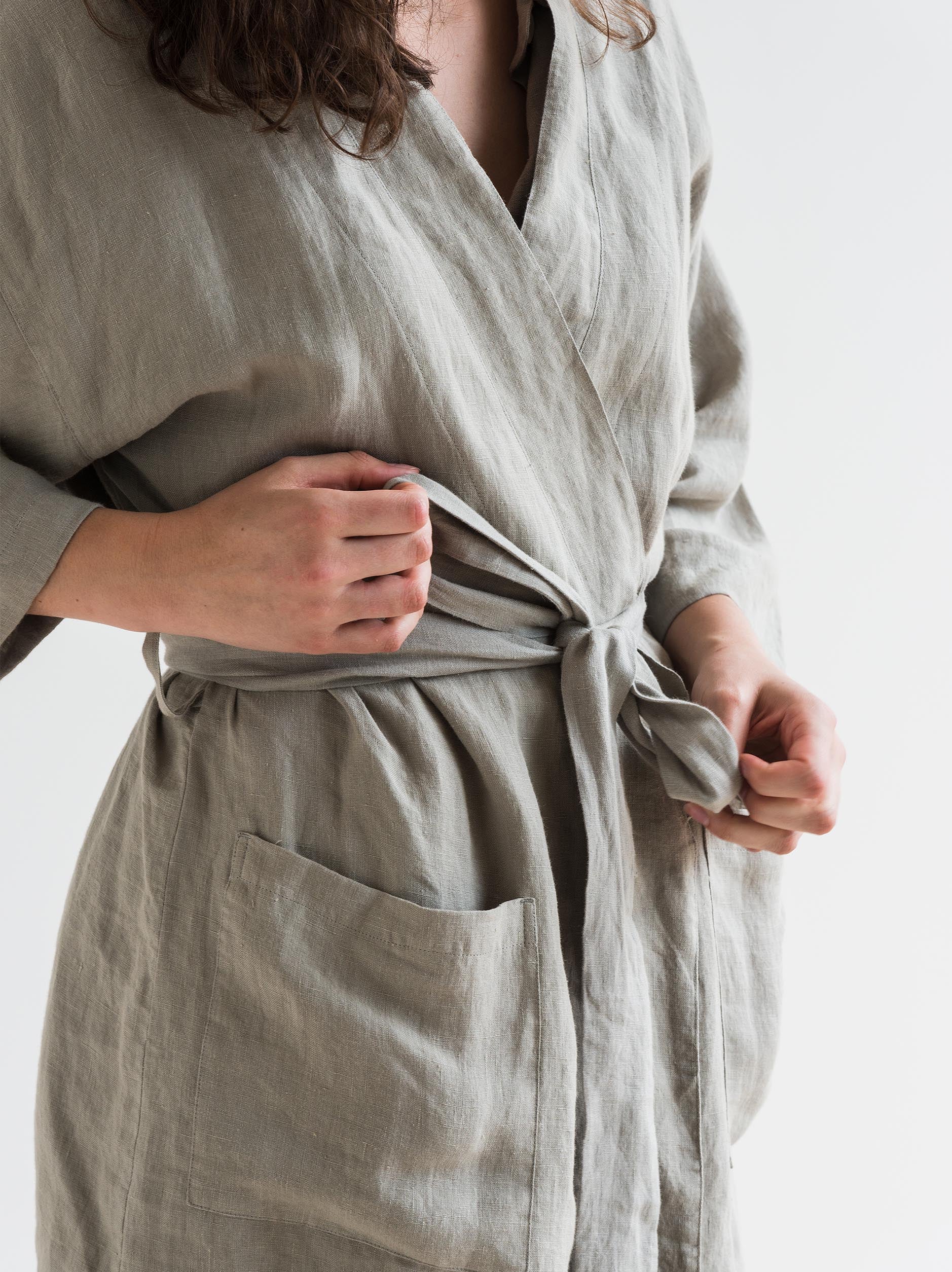 Puddle Linen Robe Puddle / Small/Medium