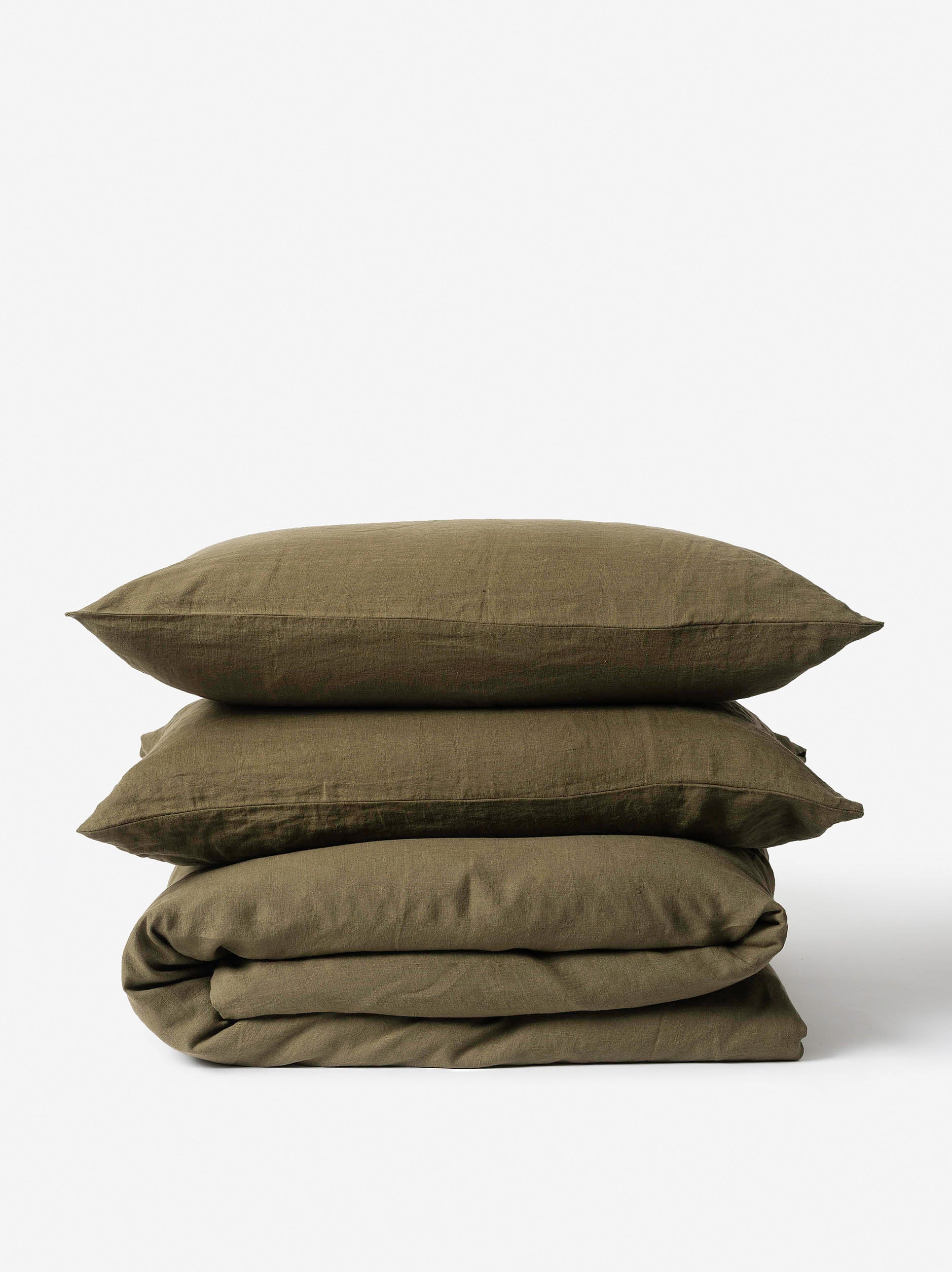 Ivy Linen Duvet Cover Ivy / King Single/Double