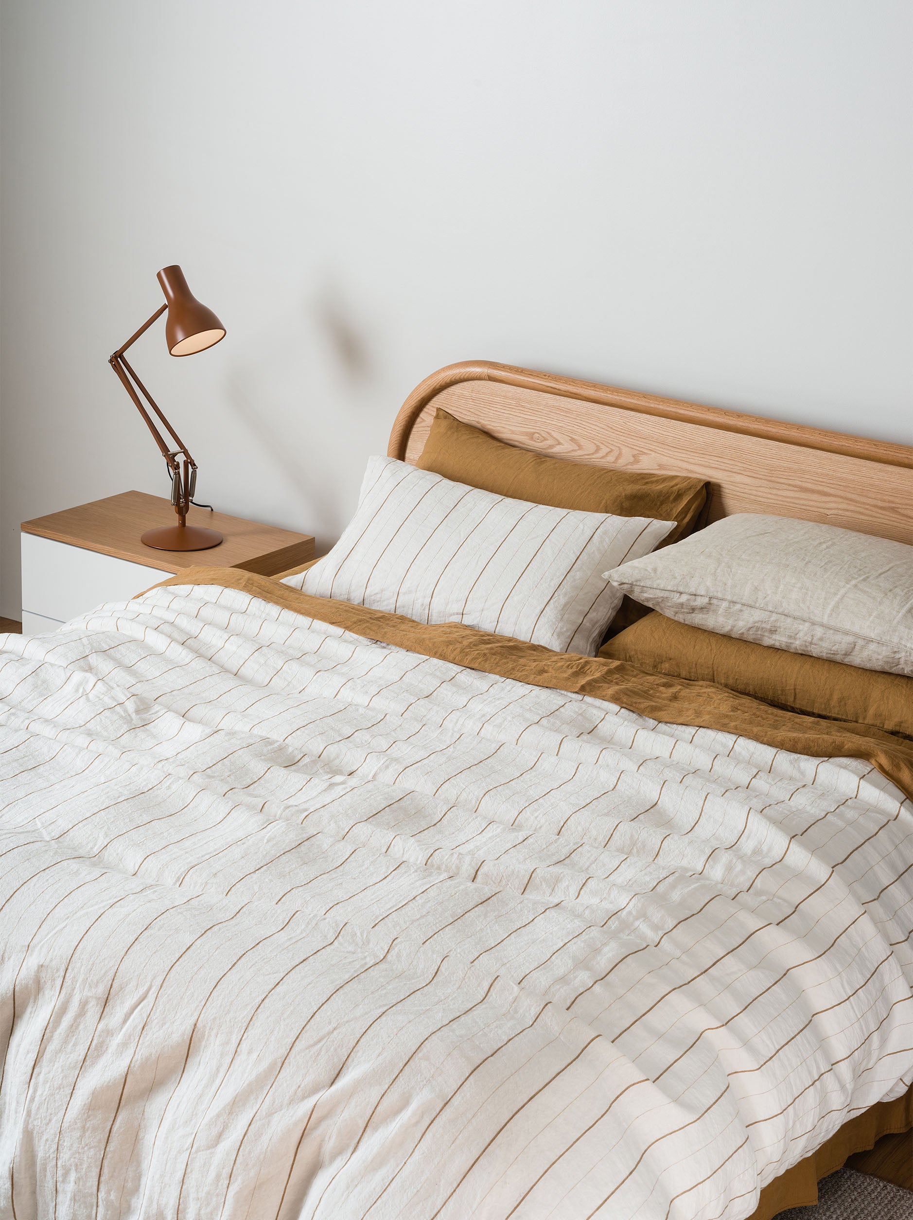 Monday Linen Duvet Cover Chalk/Miso / King