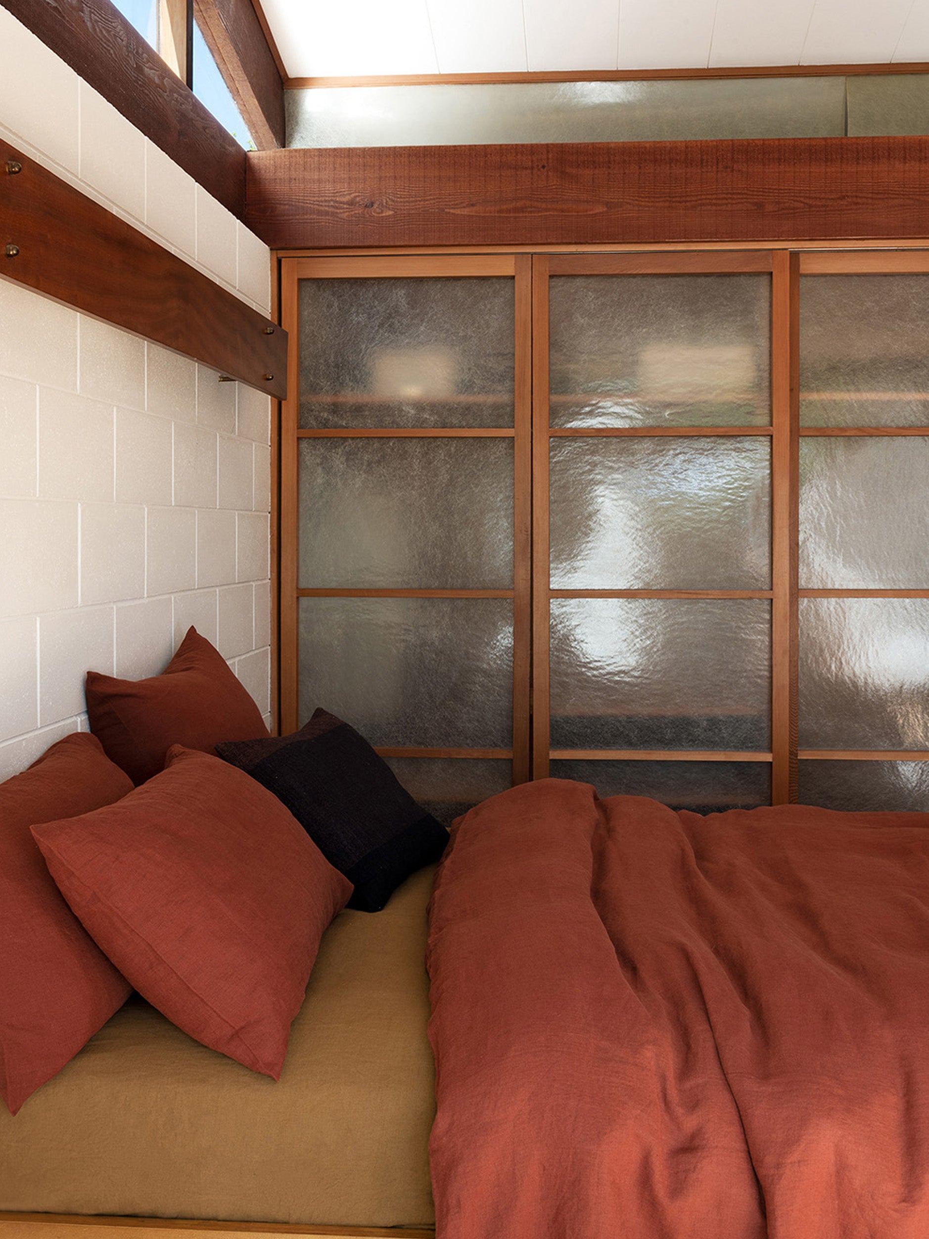 Brick Linen Duvet Cover Brick / Queen