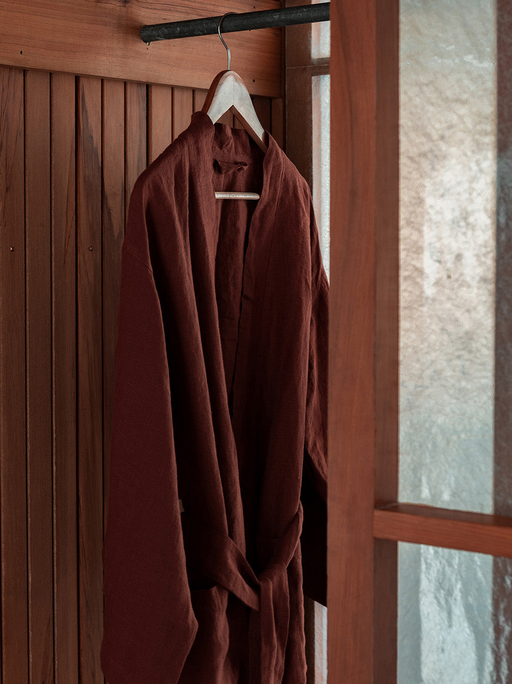 Brick Linen Robe Brick / Small/Medium