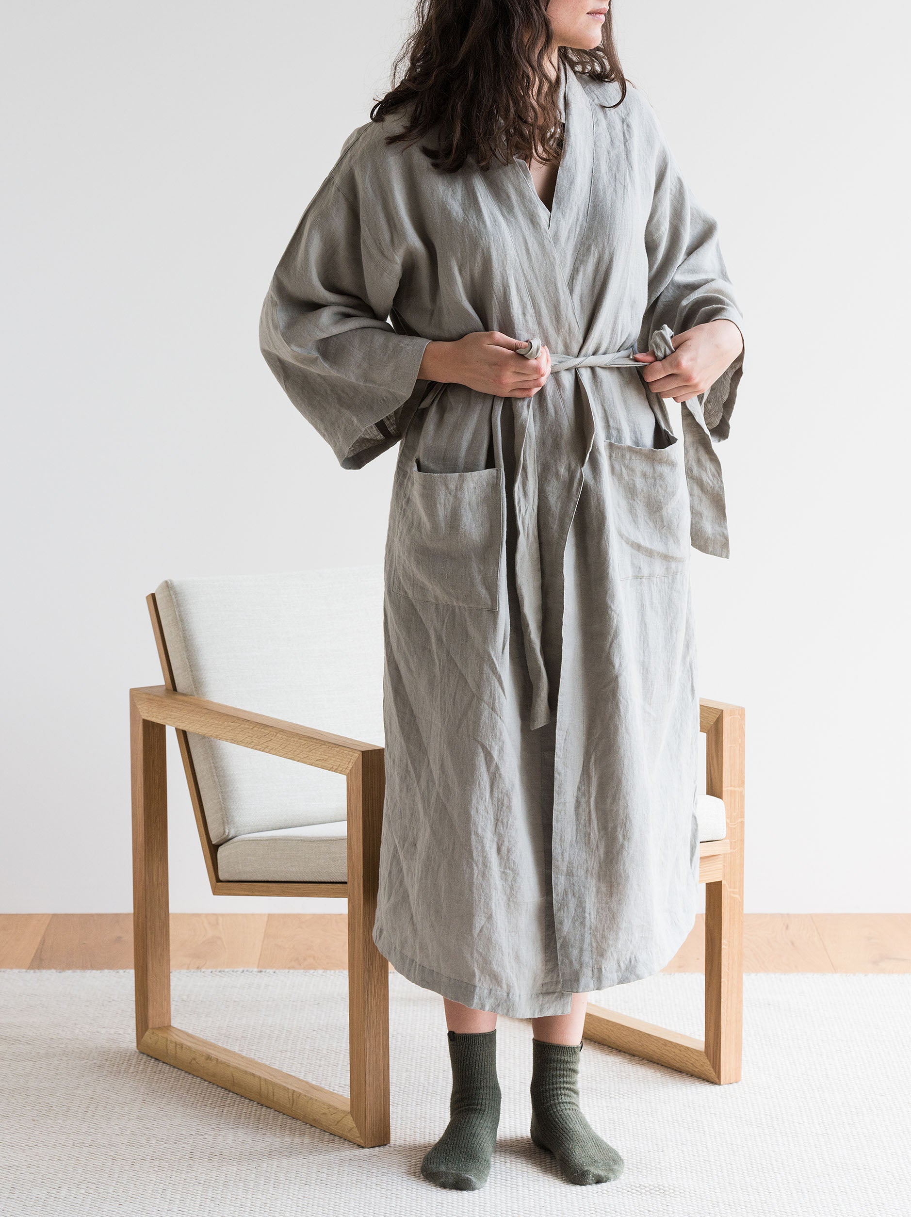 Puddle Linen Robe Puddle / Large