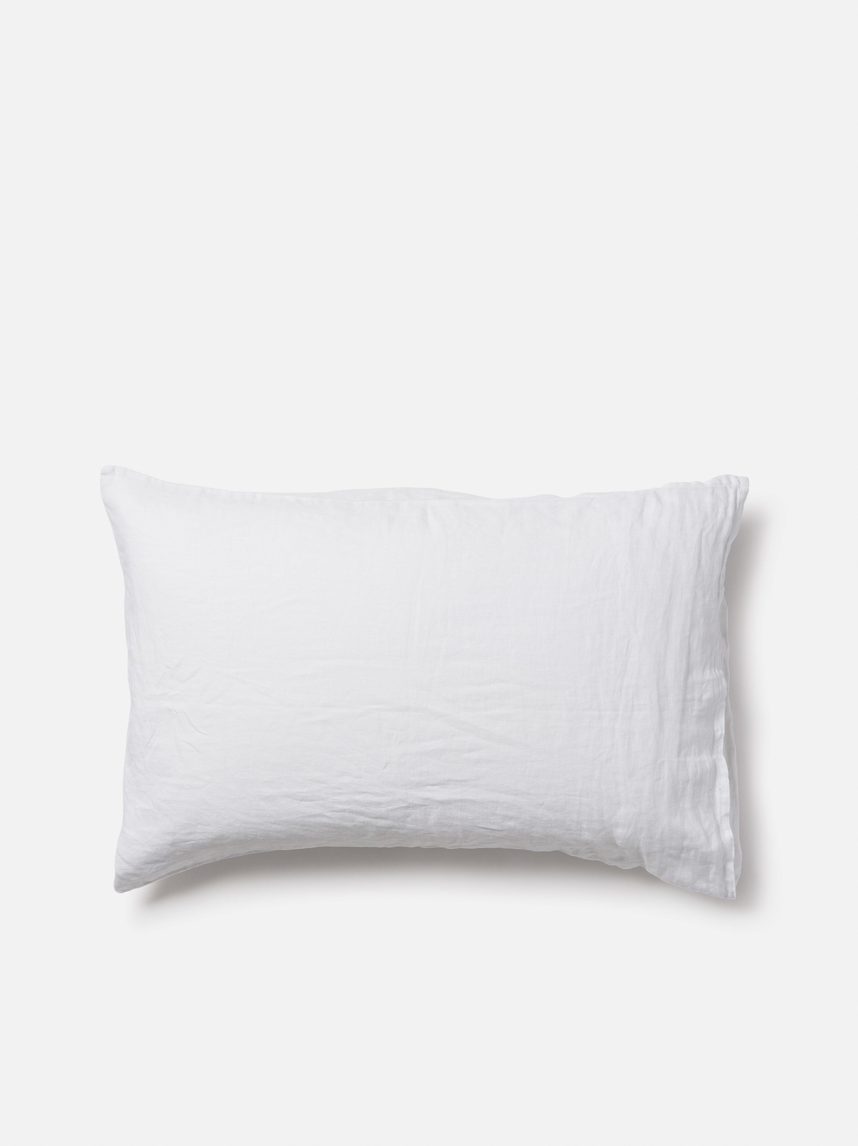 White Linen Pillowcase PR White / Pillowcase Pair