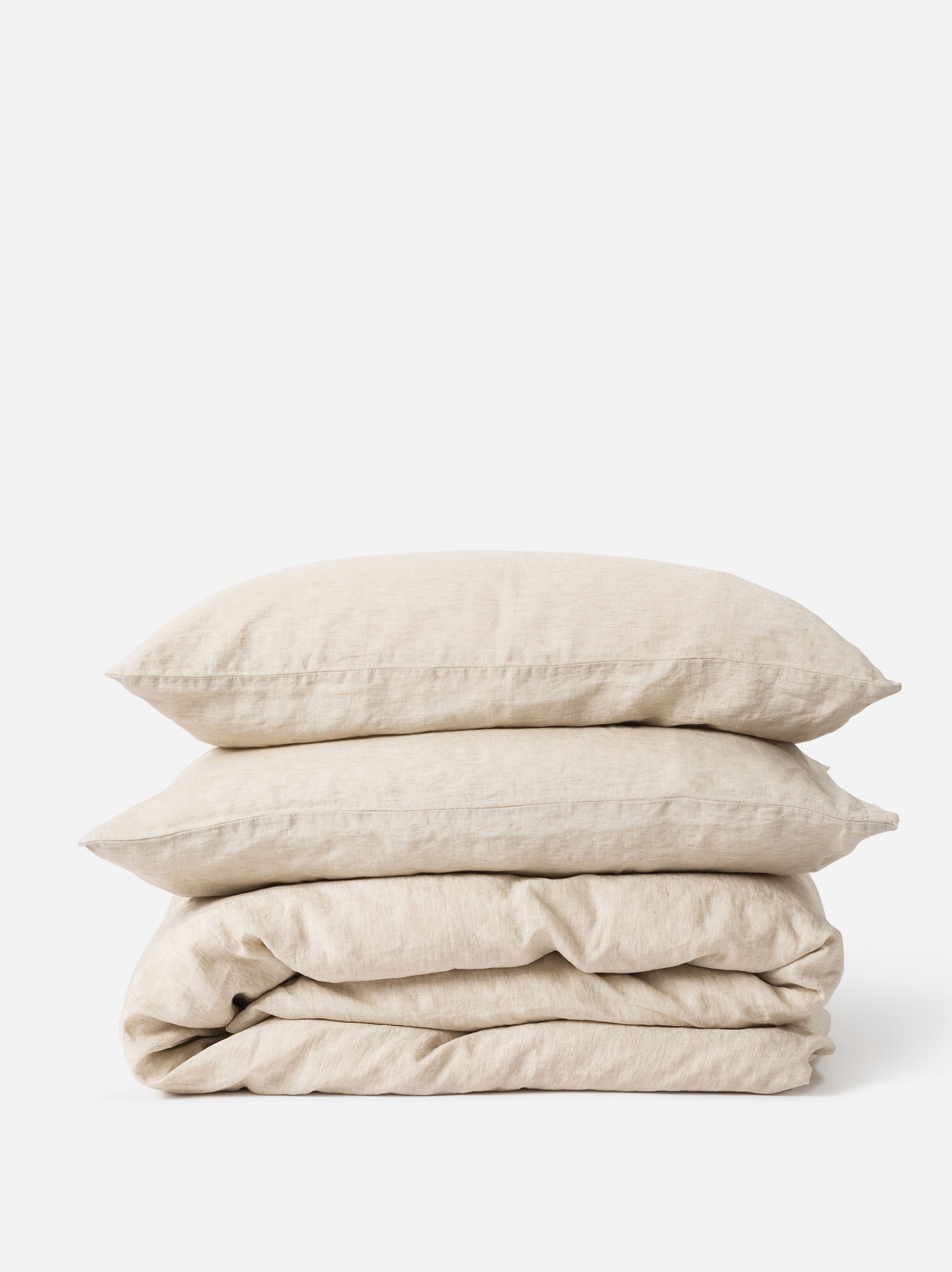 Chambray Linen Duvet Cover Oatmeal / King Single/Double