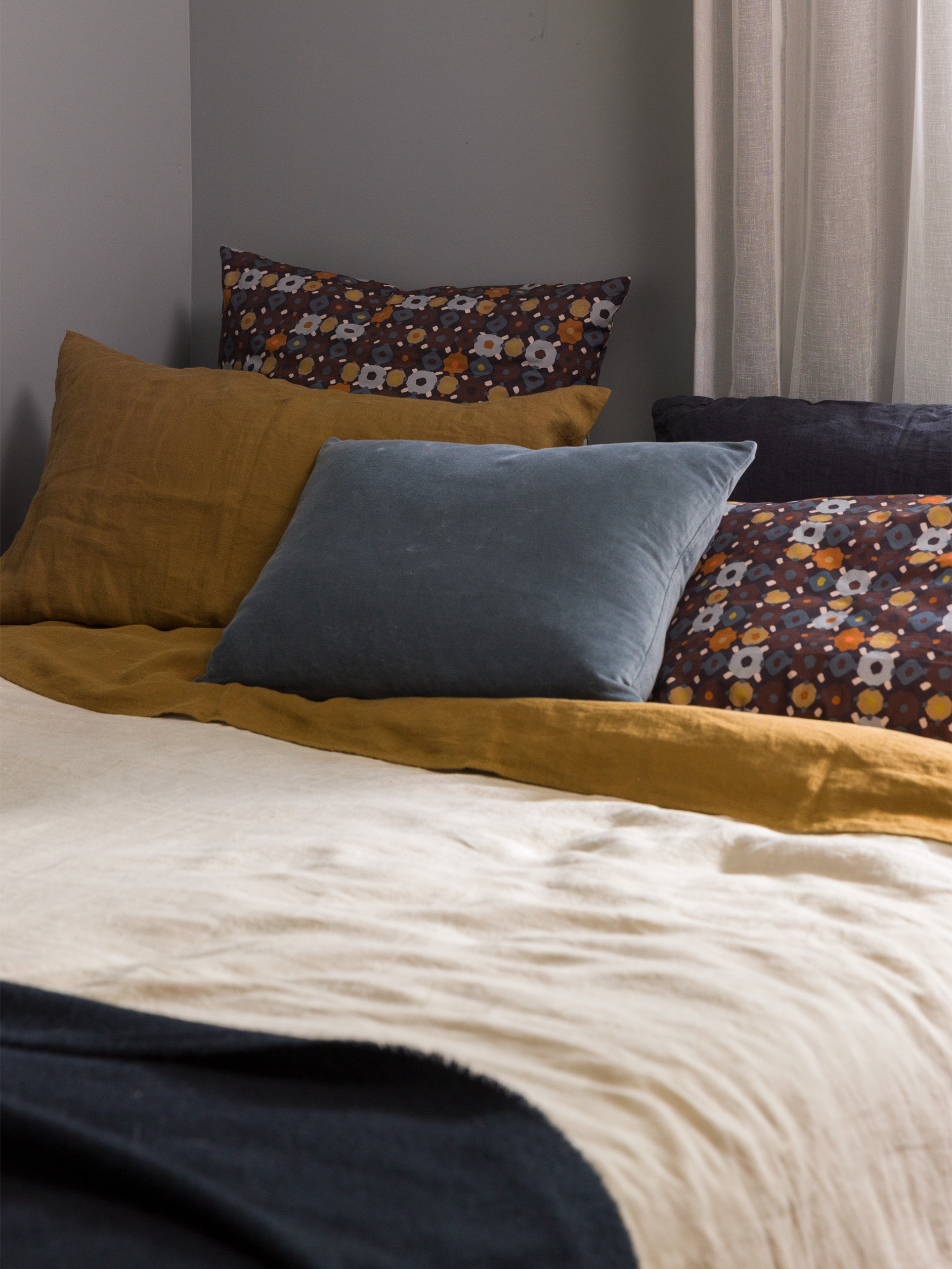Chambray Linen Duvet Cover Oatmeal / King