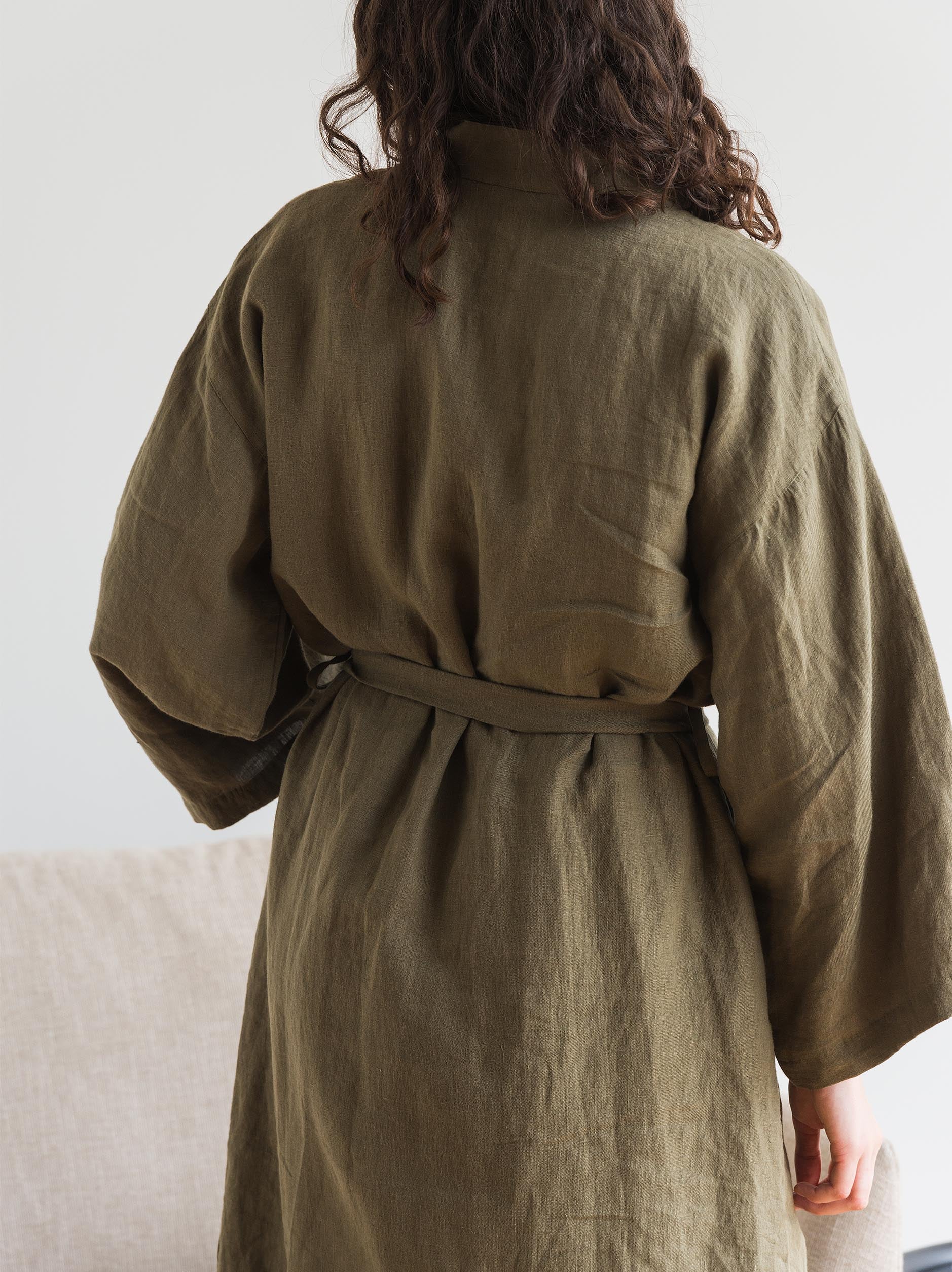 Ivy Linen Robe Ivy / Large