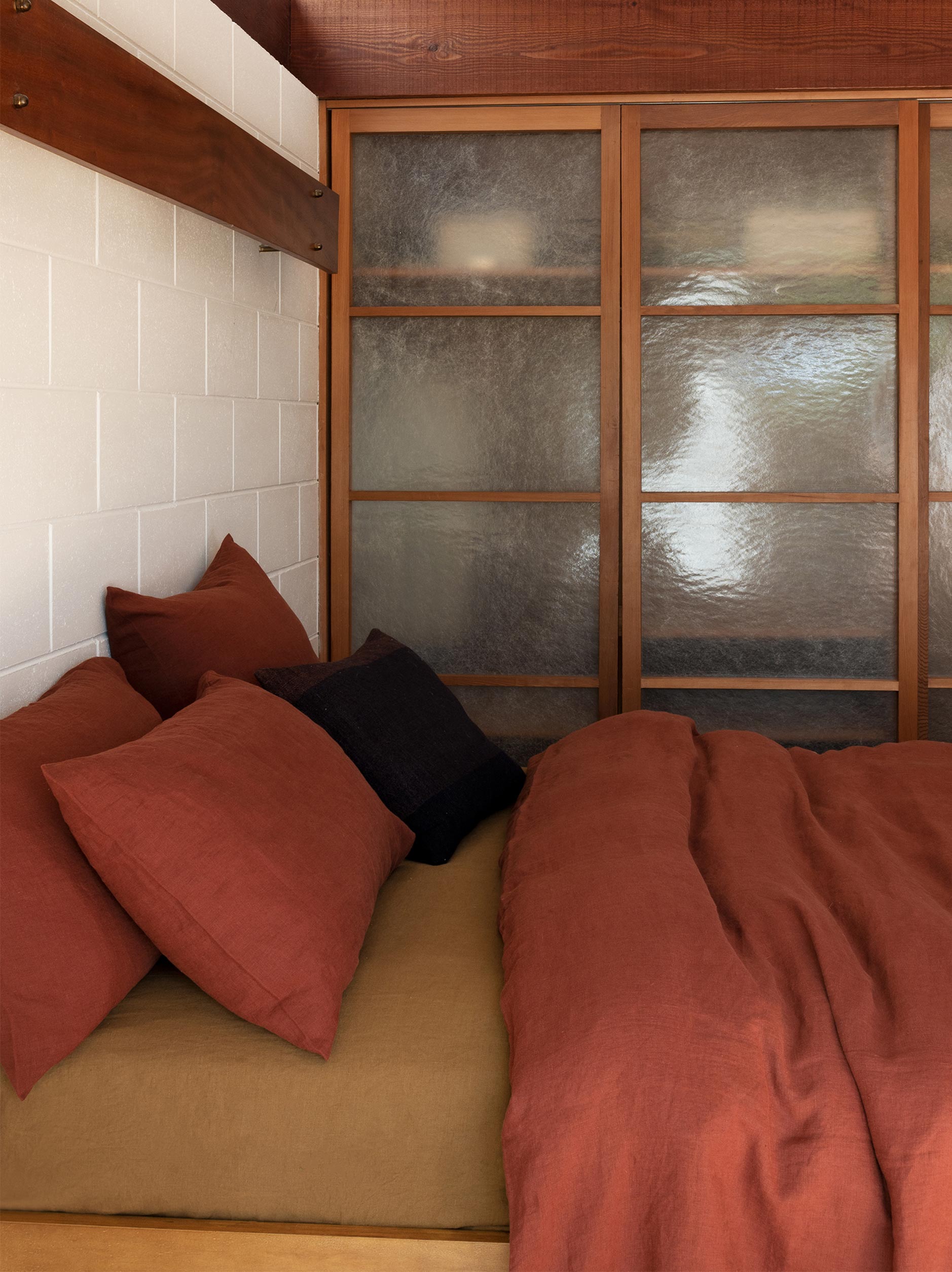 Ochre Linen Fitted Sheet Ochre / Super King