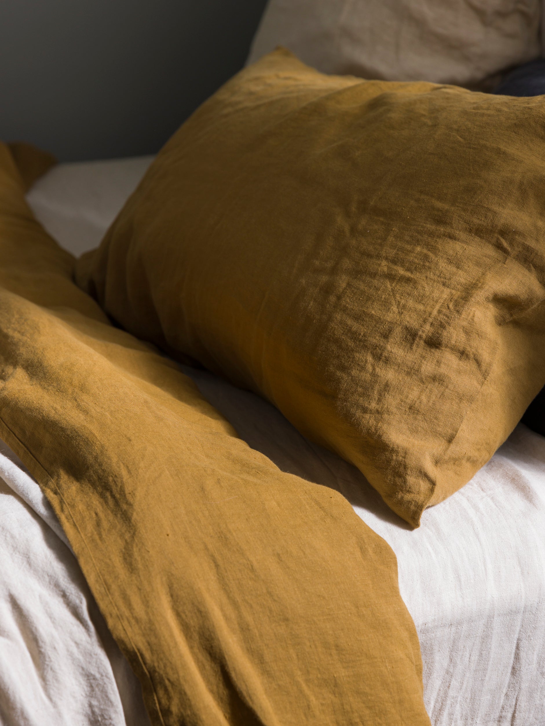 Ochre Linen Pillowcase PR Ochre / Pillowcase Pair