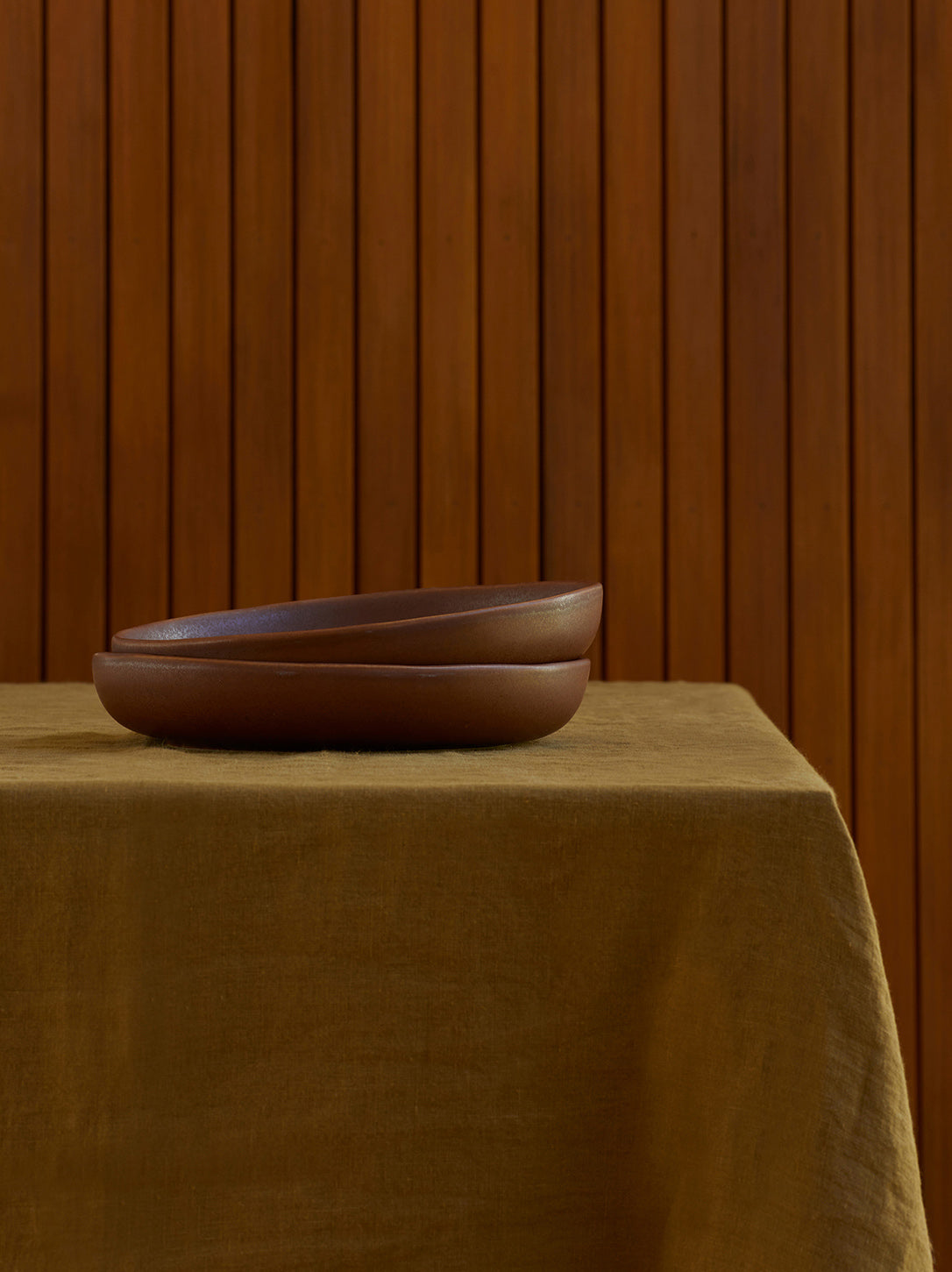 Ochre Linen Tablecloth Ochre / 155x270cm