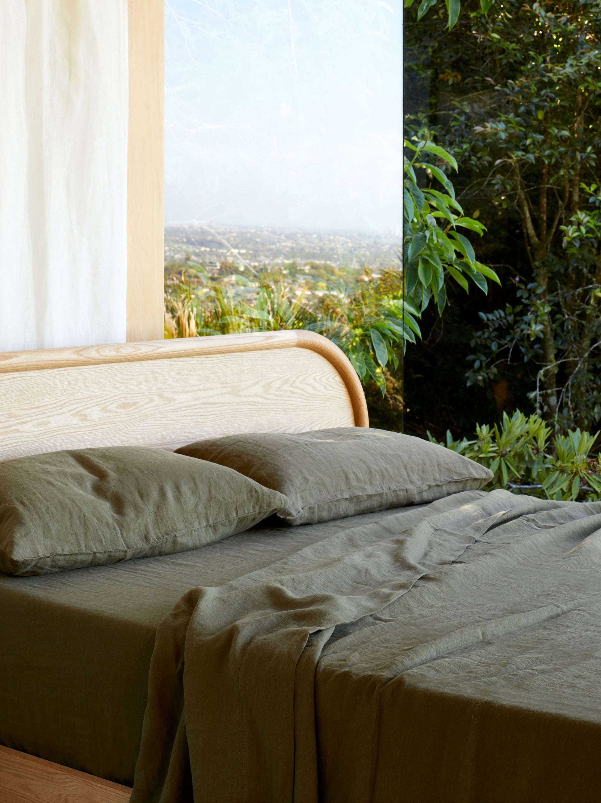 Ivy Linen Fitted Sheet Ivy / King