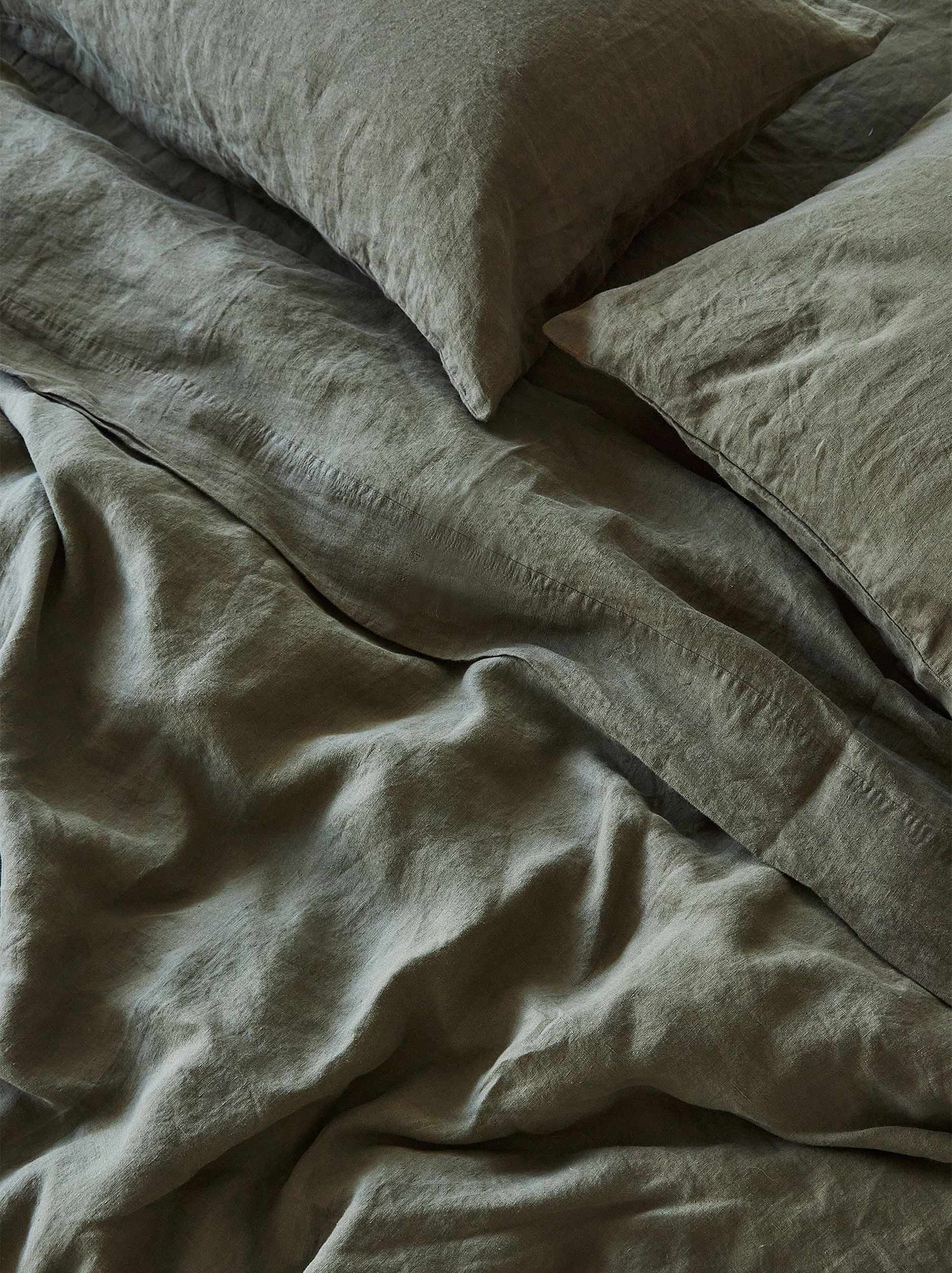 Ivy Linen Fitted Sheet Ivy / King