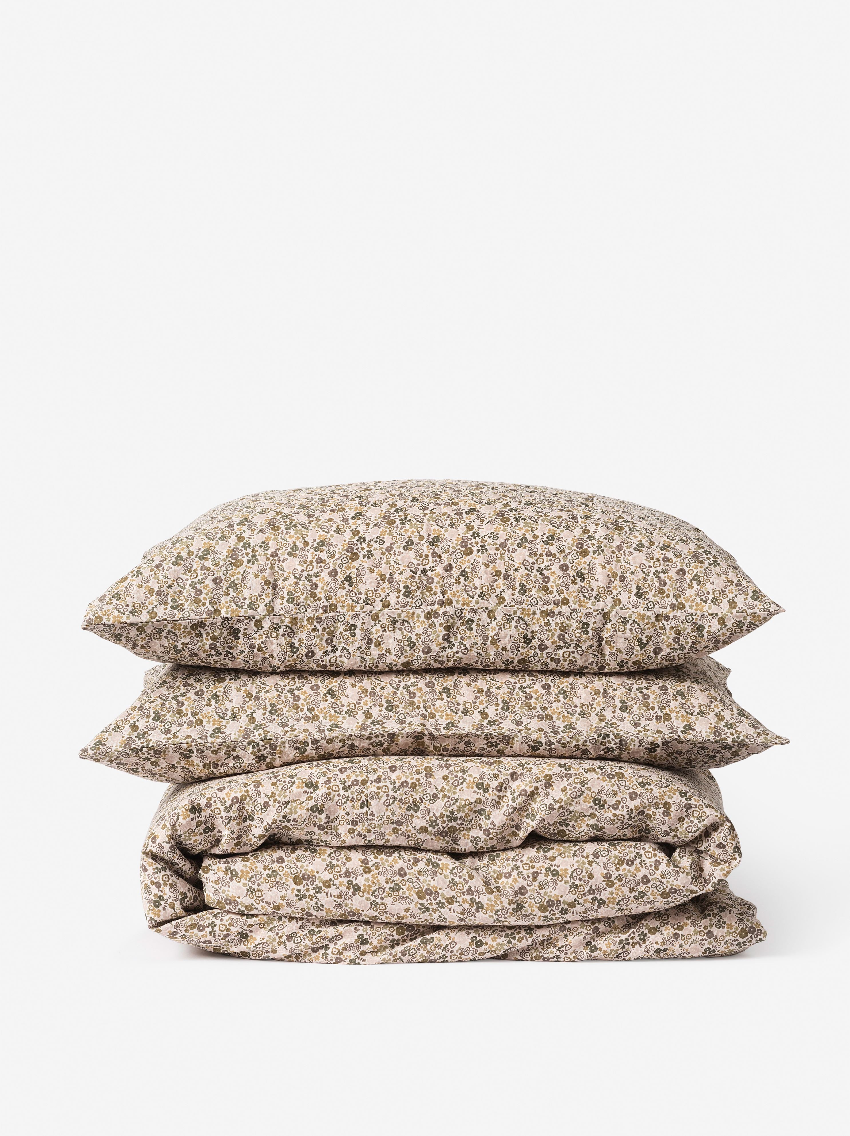 Wildflower Linen Duvet Cover Ivy/Multi / King Single/Double