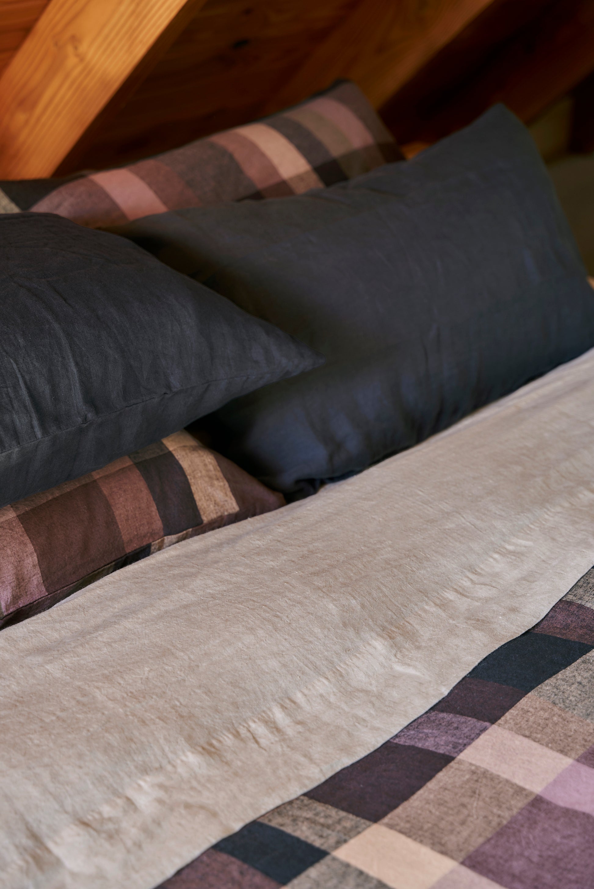Chambray Linen Flat Sheet Oatmeal / King