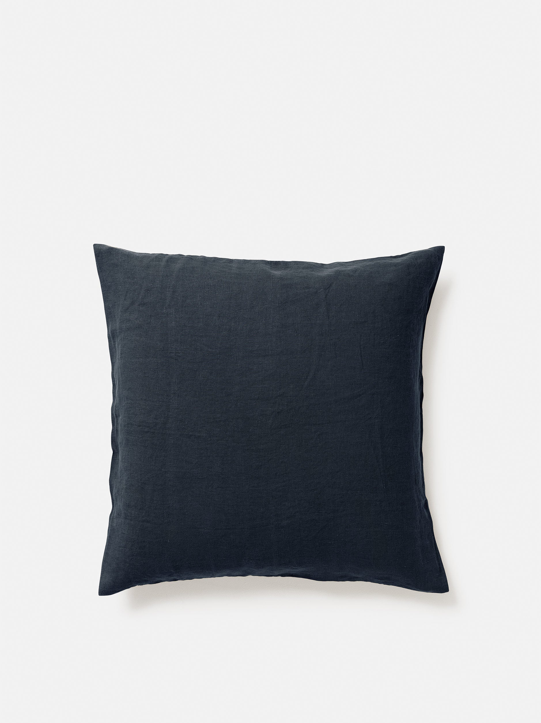 Blue Black Linen Euro Pillowcase Blue Black / Euro Pillowcase