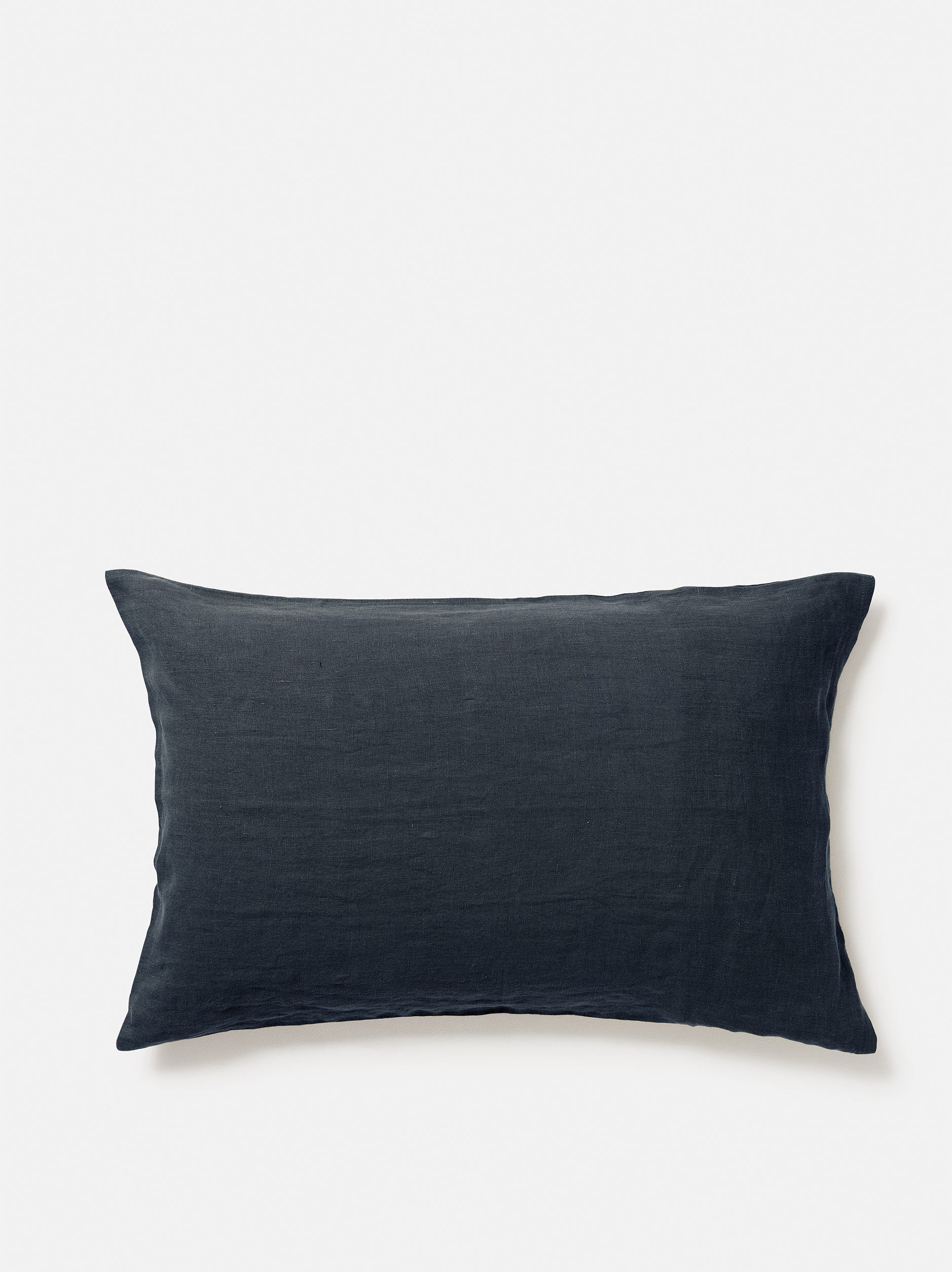 Blue Black Linen Pillowcase Pair Blue Black / Pillowcase Pair