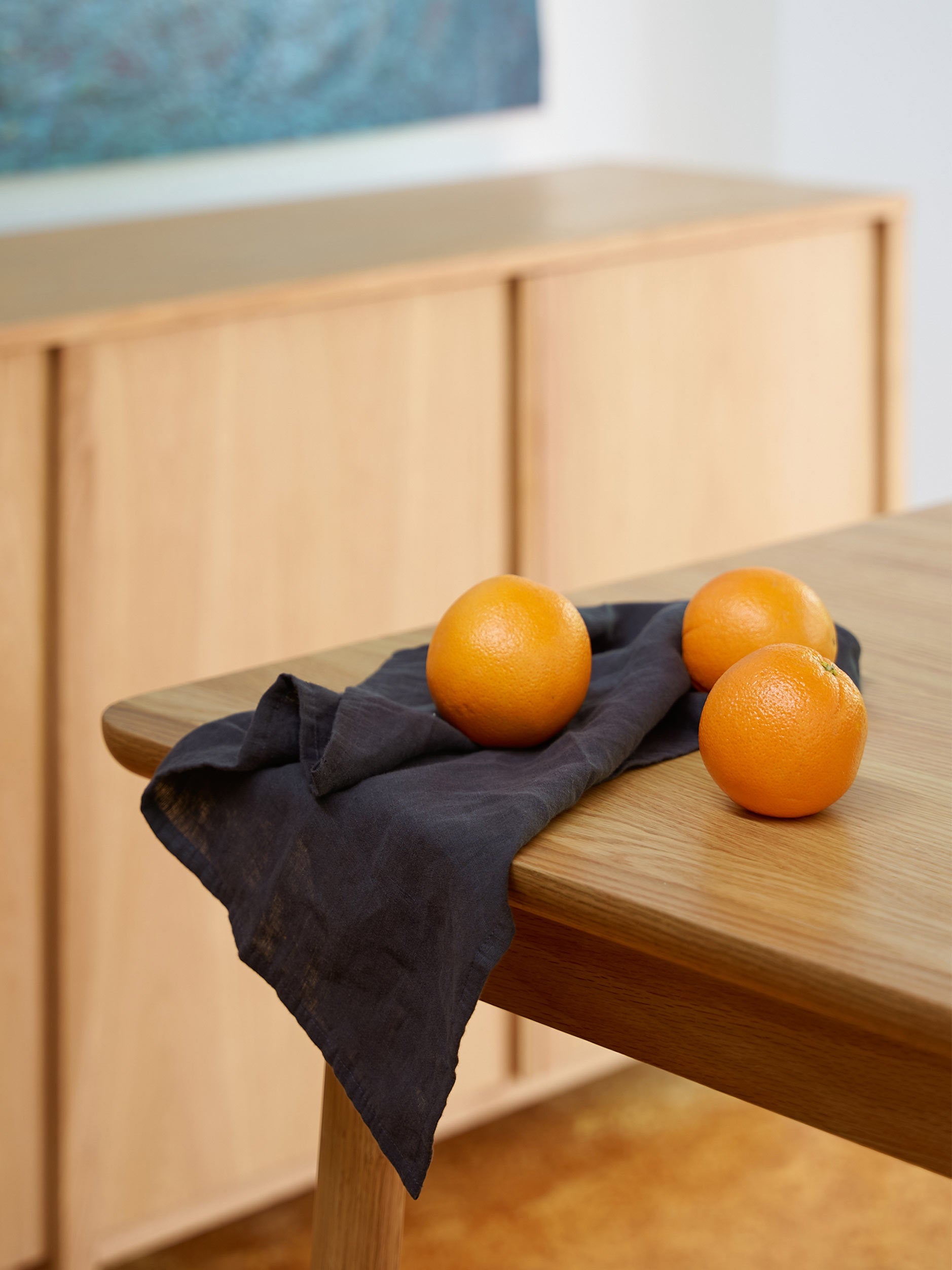 Blue Black Linen Napkin Blue Black / 45x45cm