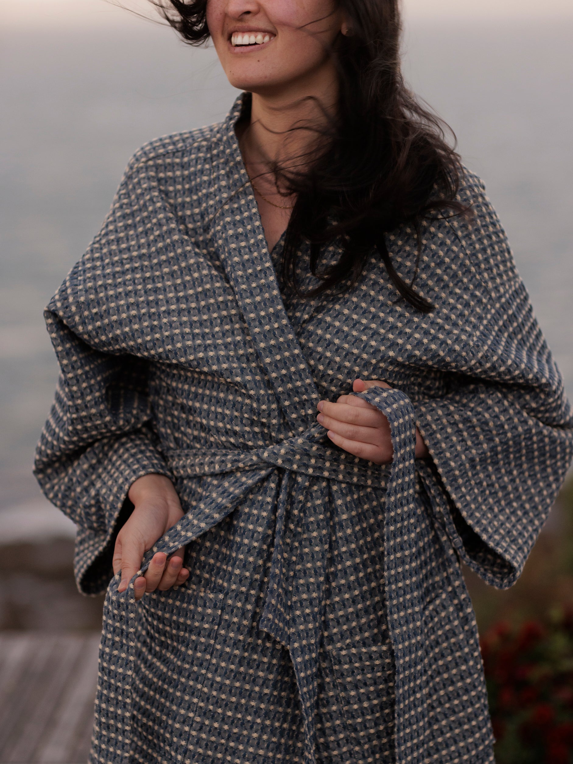 Aalto Womens Robe Sailor/Butter / Large