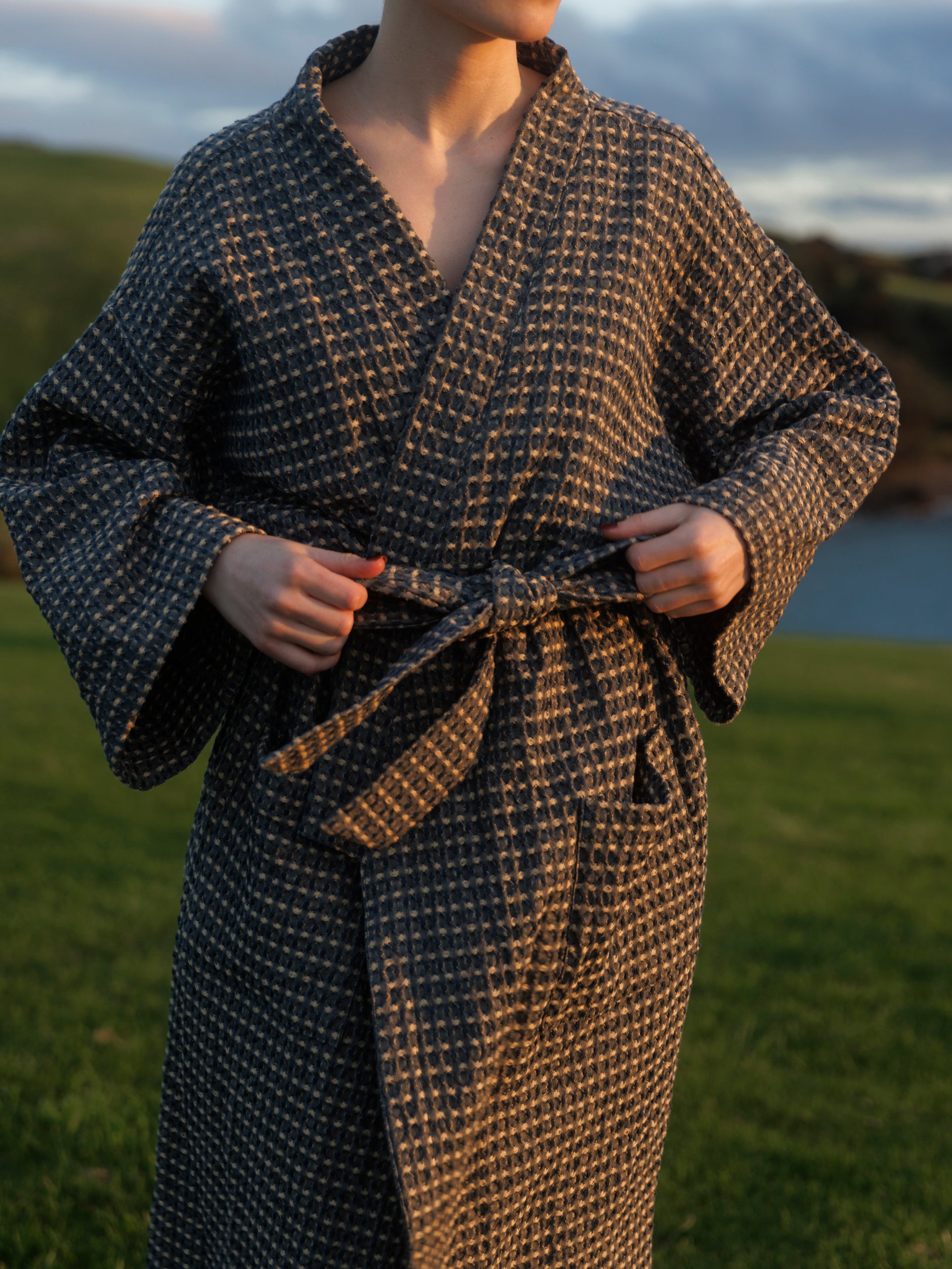 Aalto Womens Robe Sailor/Butter / Large