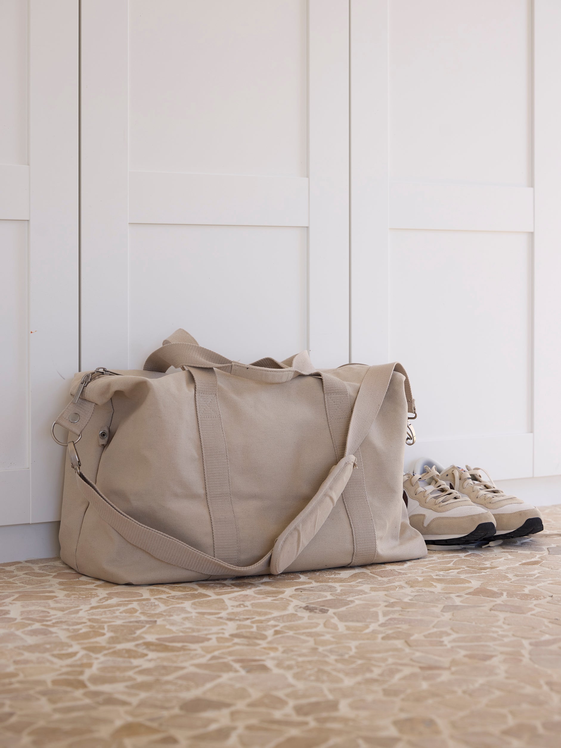 Canvas Weekender Bag Beige / One Size