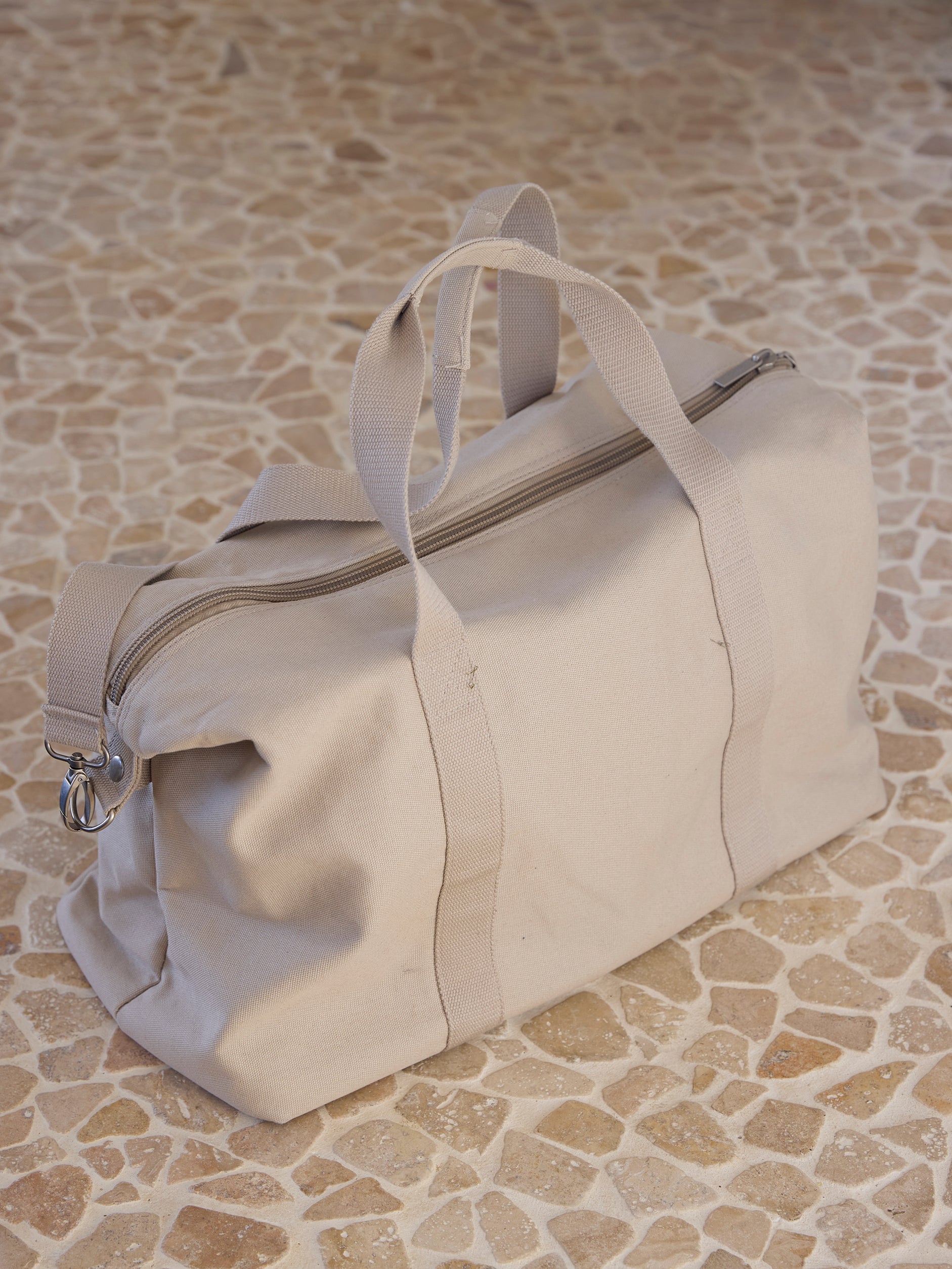 Canvas Weekender Bag Beige / One Size