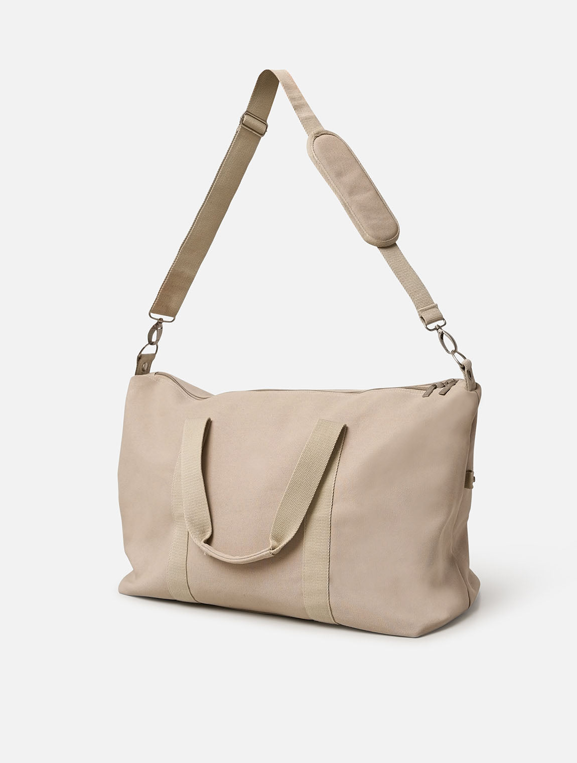 Canvas Weekender Bag Beige / One Size