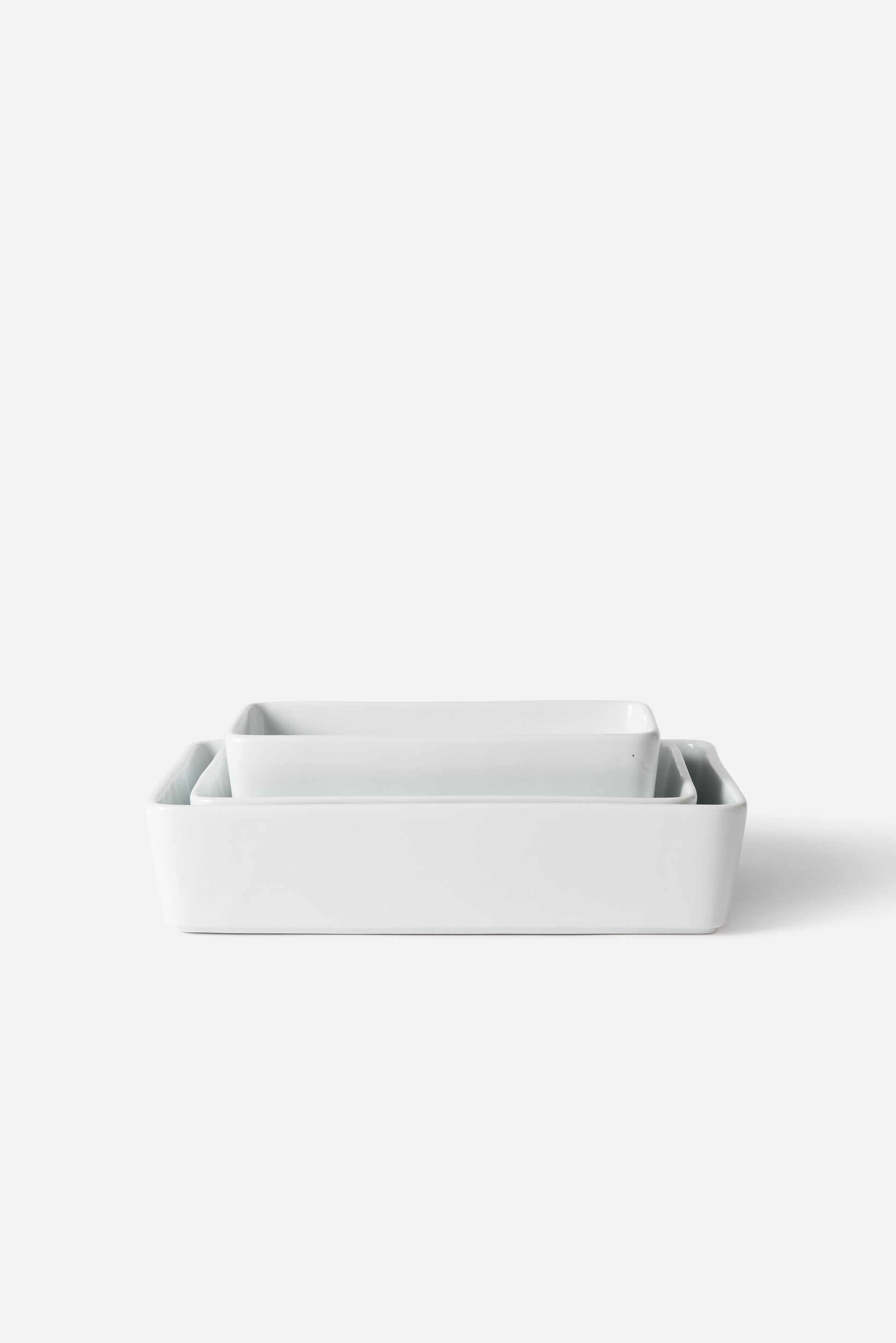 Porcelain Rectangular Dish White / Large