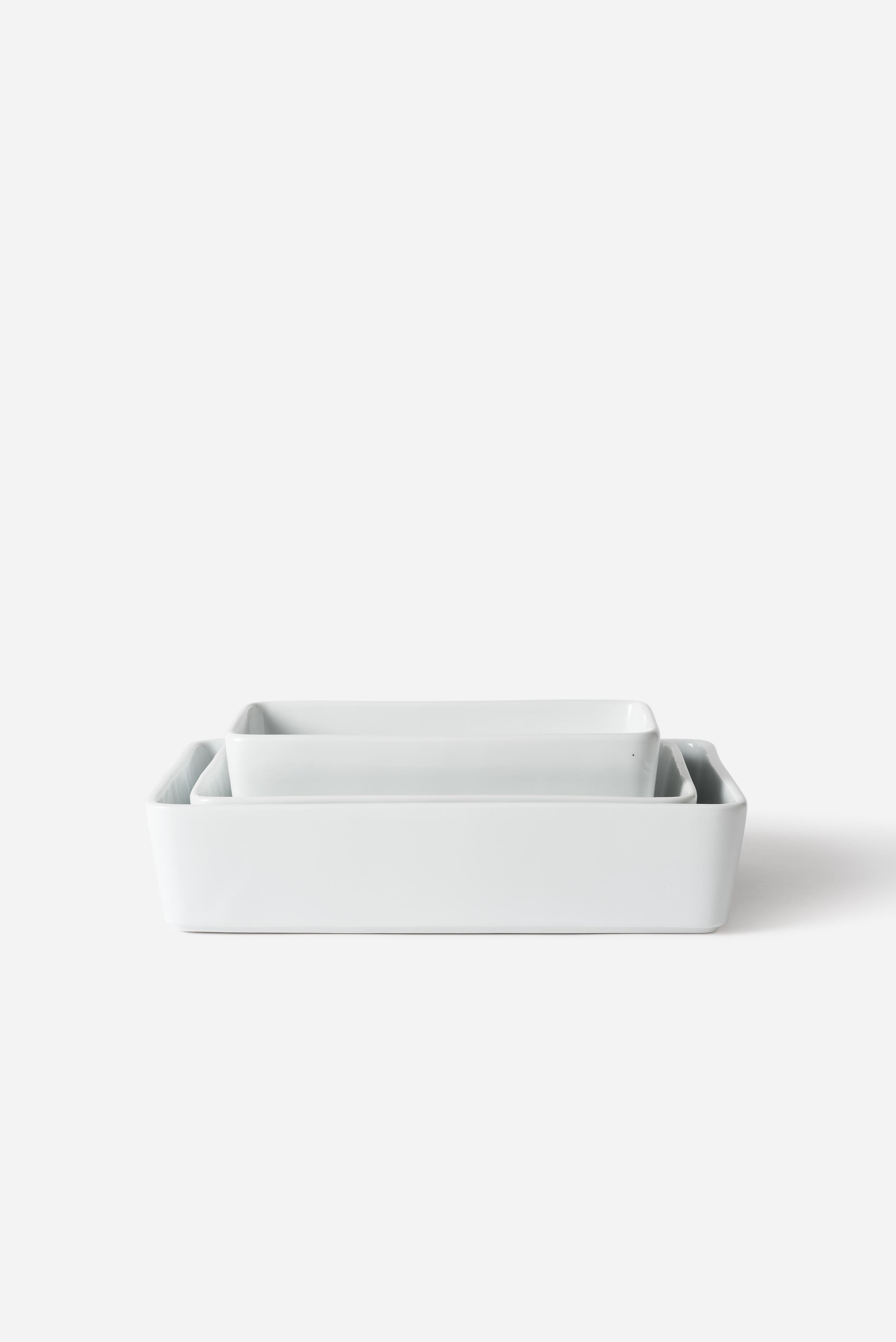 Porcelain Rectangular Dish White / Large