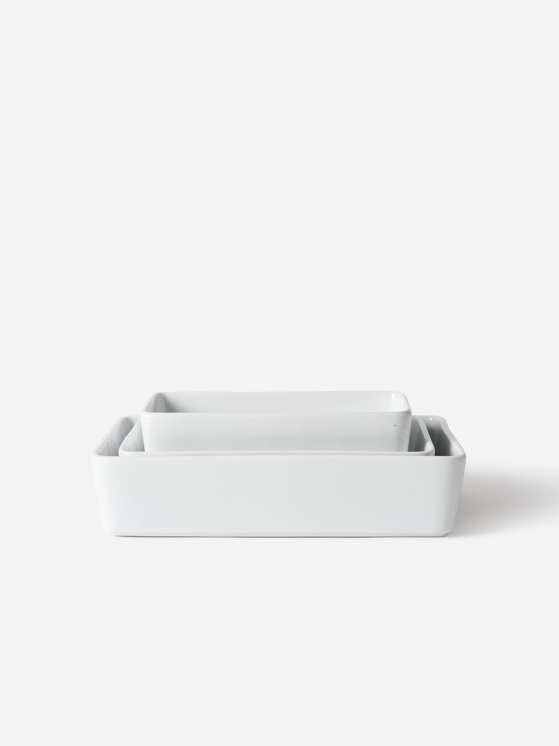 Porcelain Rectangular Dish White / Small