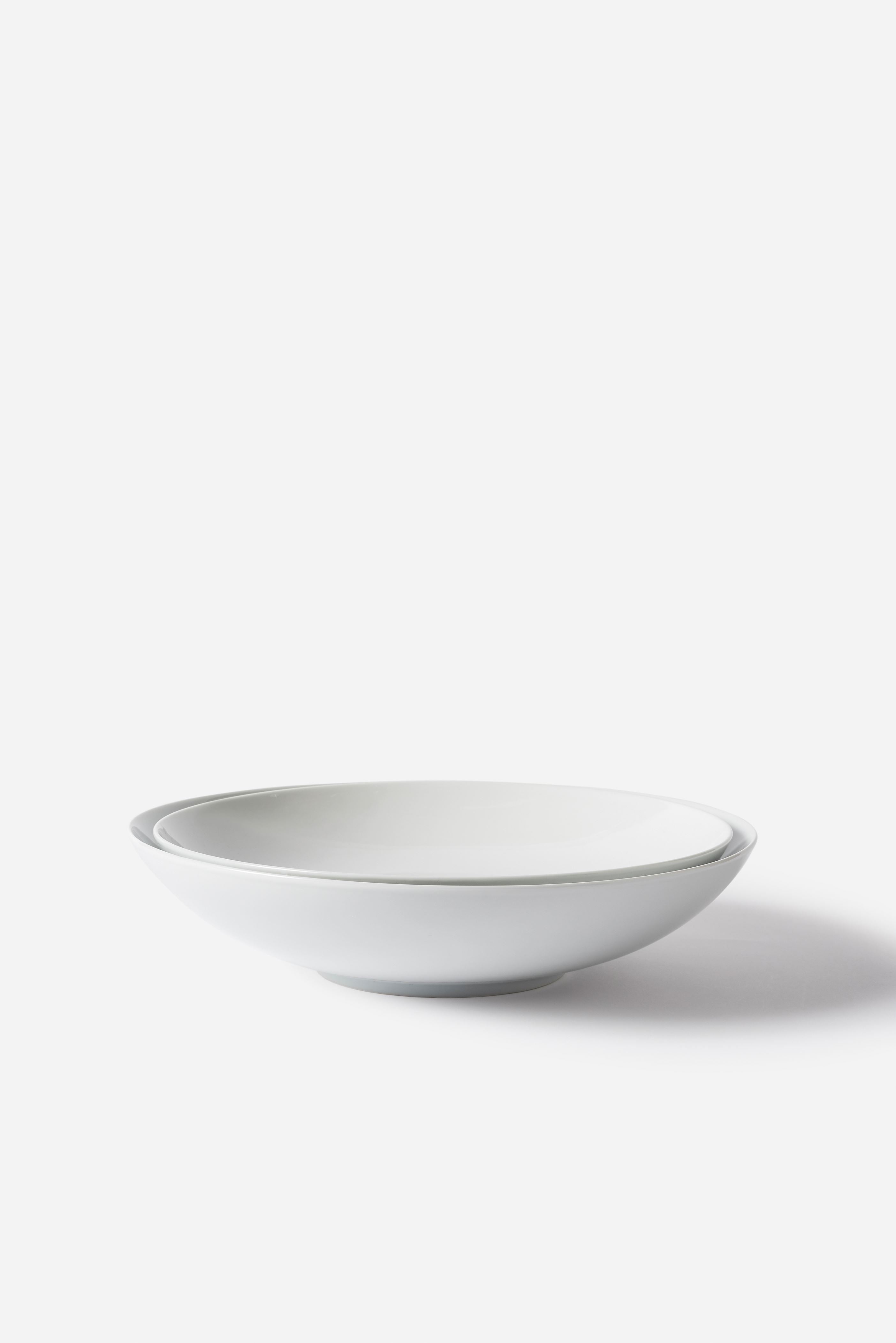 Porcelain Shallow Bowl White / Large