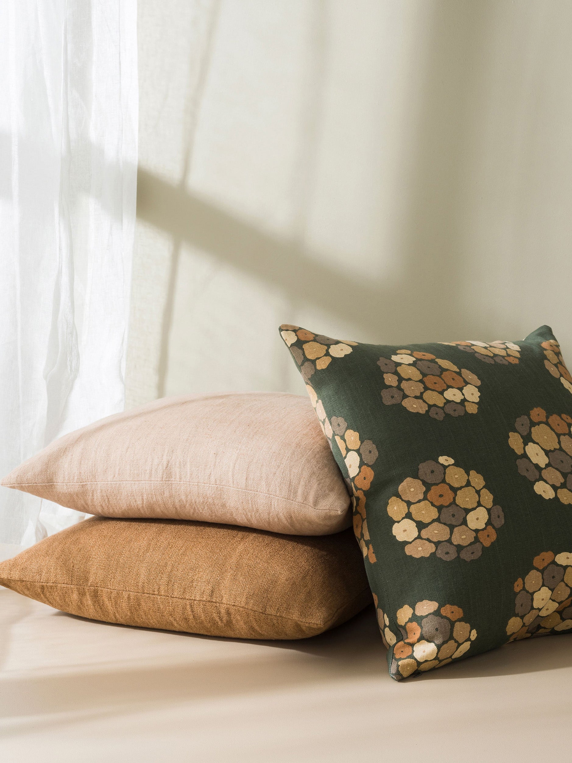 Heavy Linen Jute Cushion Cover Masala / 55x55cm
