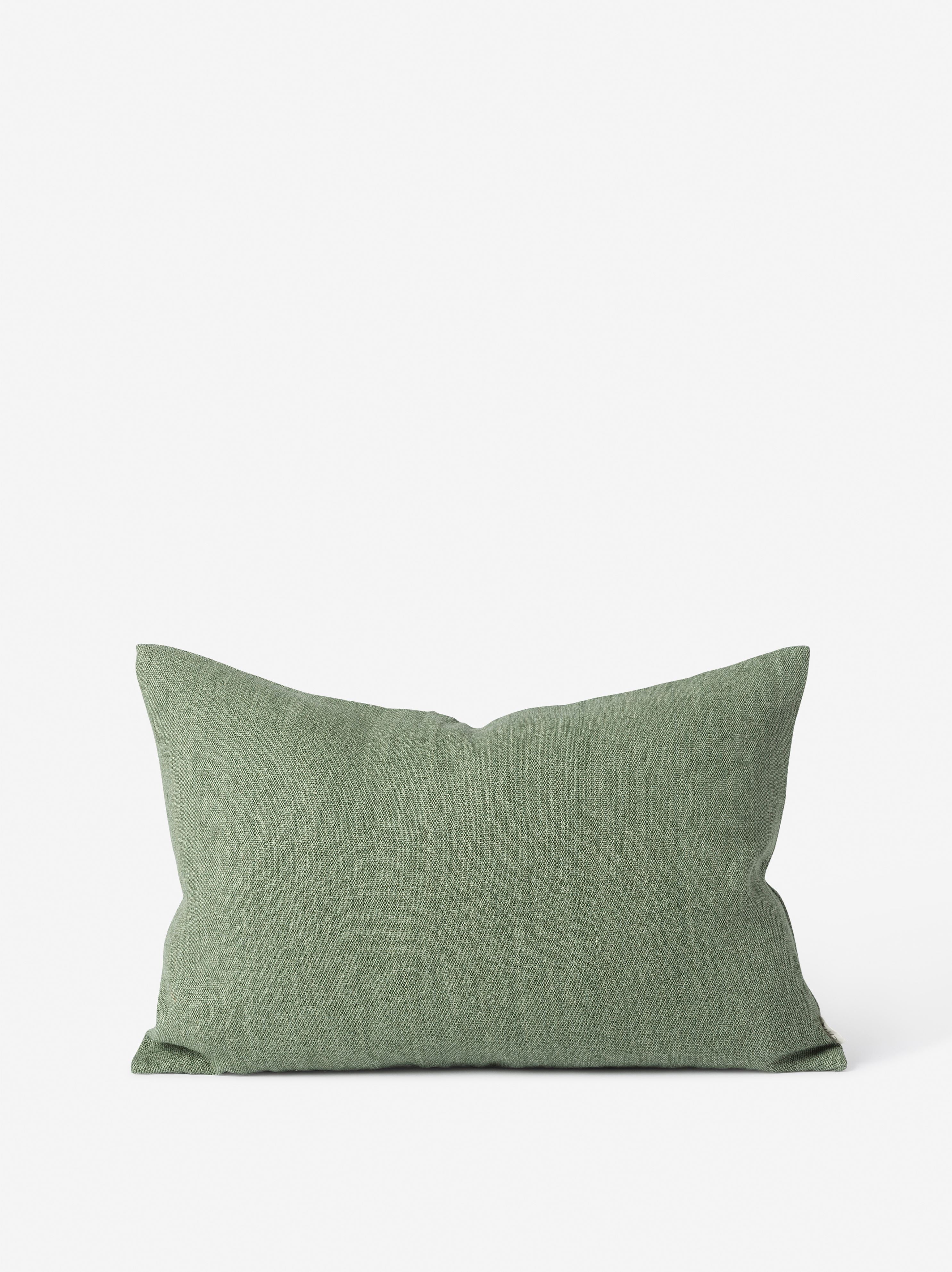 Heavy Linen Jute Cushion Cover Pea / 60x40cm
