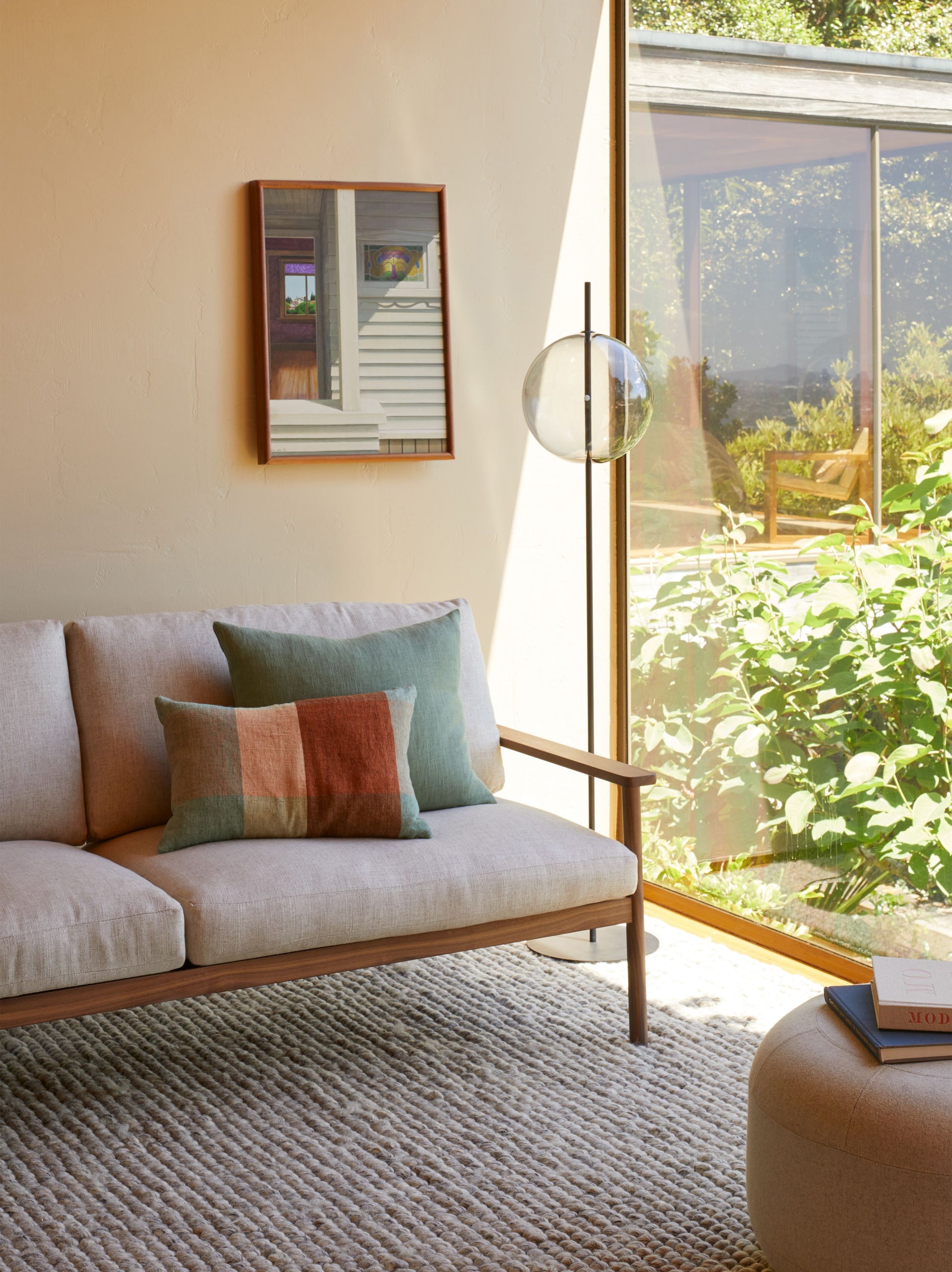 Heavy Linen Jute Cushion Cover Pea / 60x40cm